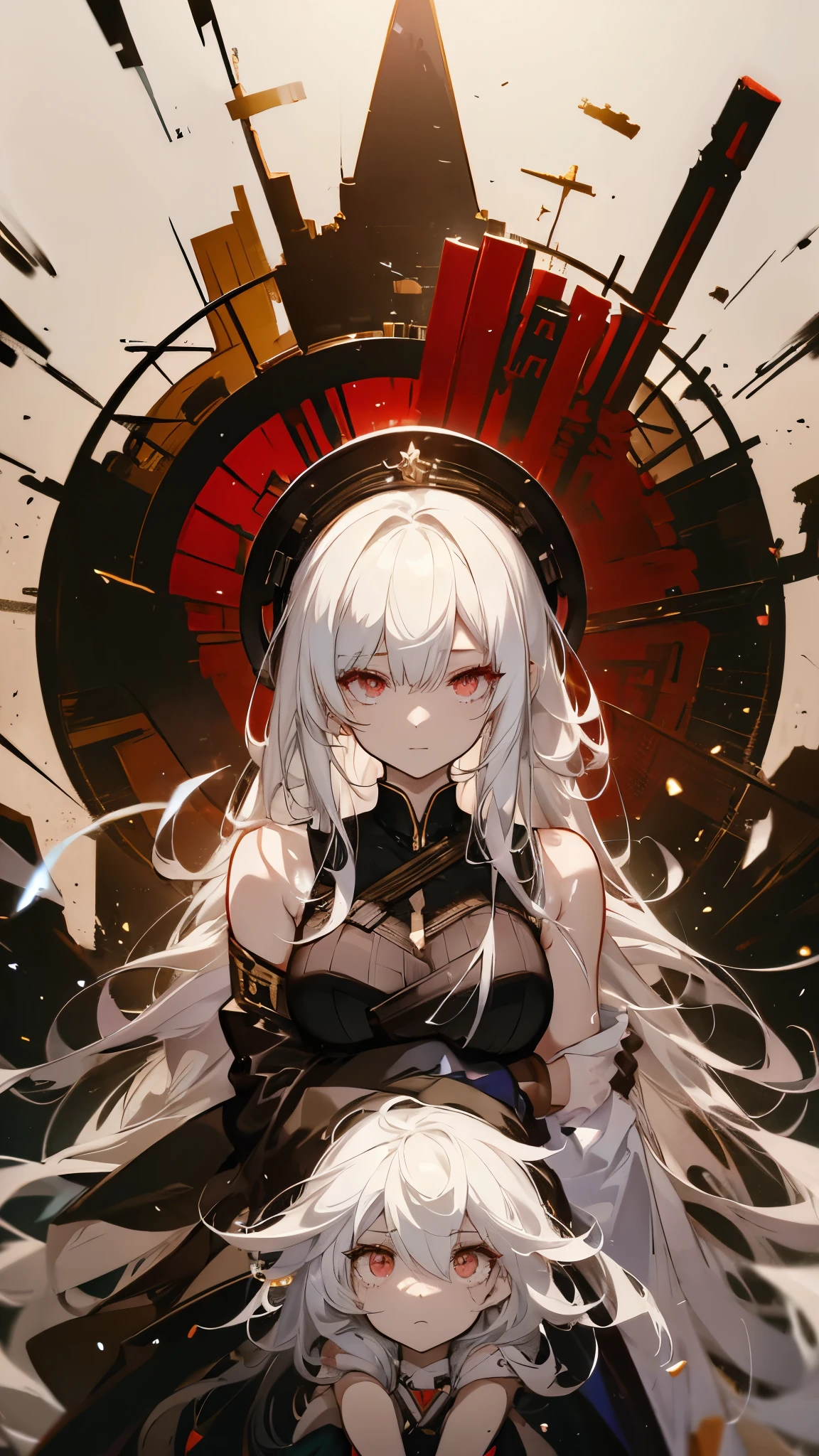 Little girl with white hair