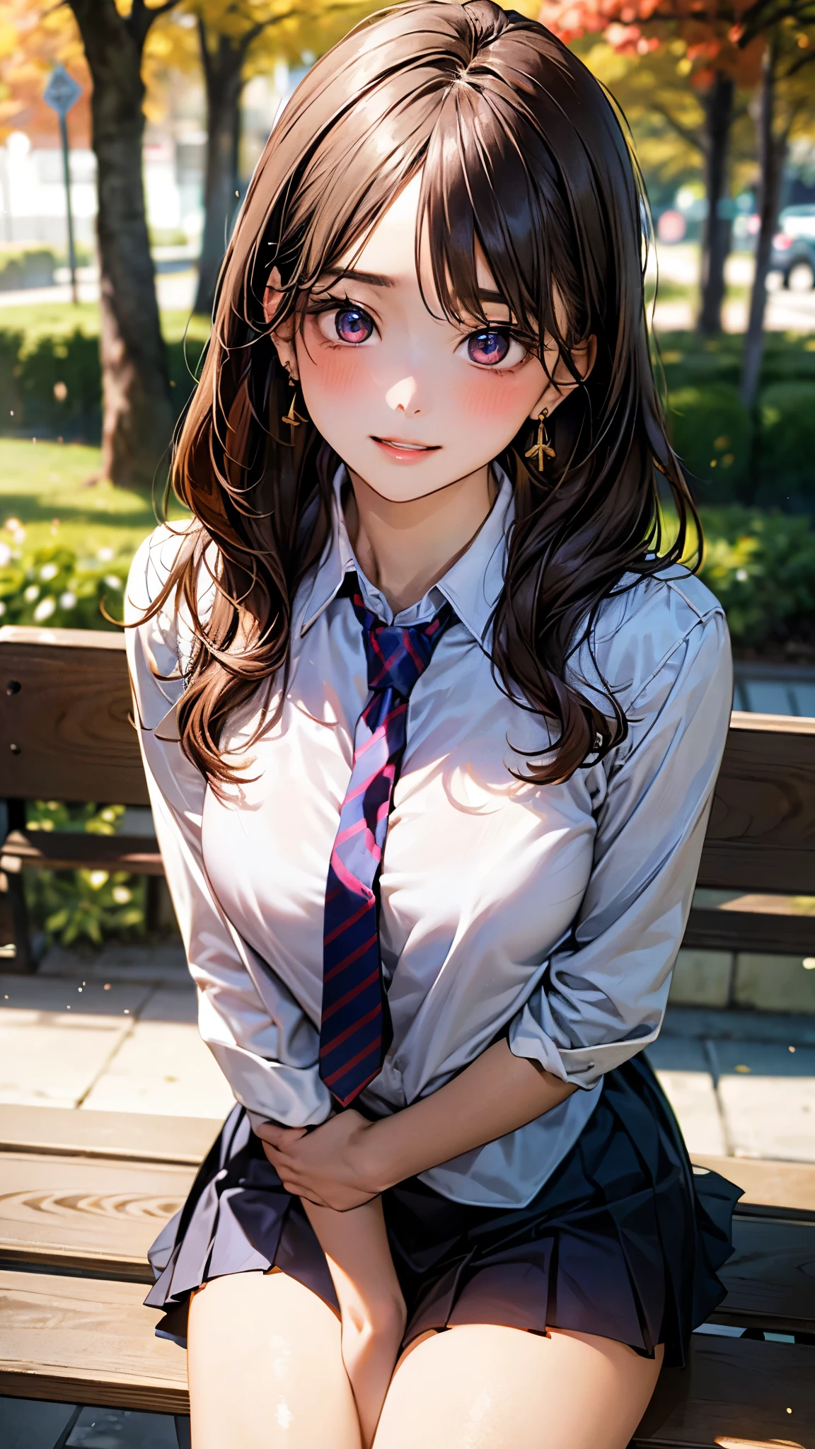 sudar, Ropa y cuerpo mojados, verano, bajo la lluvia, Translucent blouse that reveals a black bra, sitting cross-legged on a bench in a school garden, a beautiful incredibly sexy schoolgirl, 17 years old, /(Manos perfectas y detalladas, Dedos finos, Ojos perfectos y altamente detallados, Cara perfecta, Perfect and athletic body,), /(Pelo largo y rojo, cara triangular, Ojos verdes perfectos, piernas bien formadas, Cuerpo de reloj de arena,), /(Uniforme escolar: beige sweater, blusa blanca, minifalda verde oscuro, Calcetines azul oscuro,) Ojos color avellana claros extremadamente detallados, detailed symmetric realistic face, Textura natural de la piel extremadamente detallada, peach fuzz, Obra maestra, absurdos, nikon d850 film stock photograph, Kodak Portra 400 camera F1.6 lentes, extremadamente detallado, asombroso, Detalle fino, colores ricos, Textura realista hiperrealista, Dramatic lighting, UnrealEngine, CineStill 800 Tungsteno, Mirando al espectador, Foto realista, Foto RAW, alta calidad, Altas Resoluciones, foco nítido, extremadamente detallado, cinematic lighting, 8k UHD