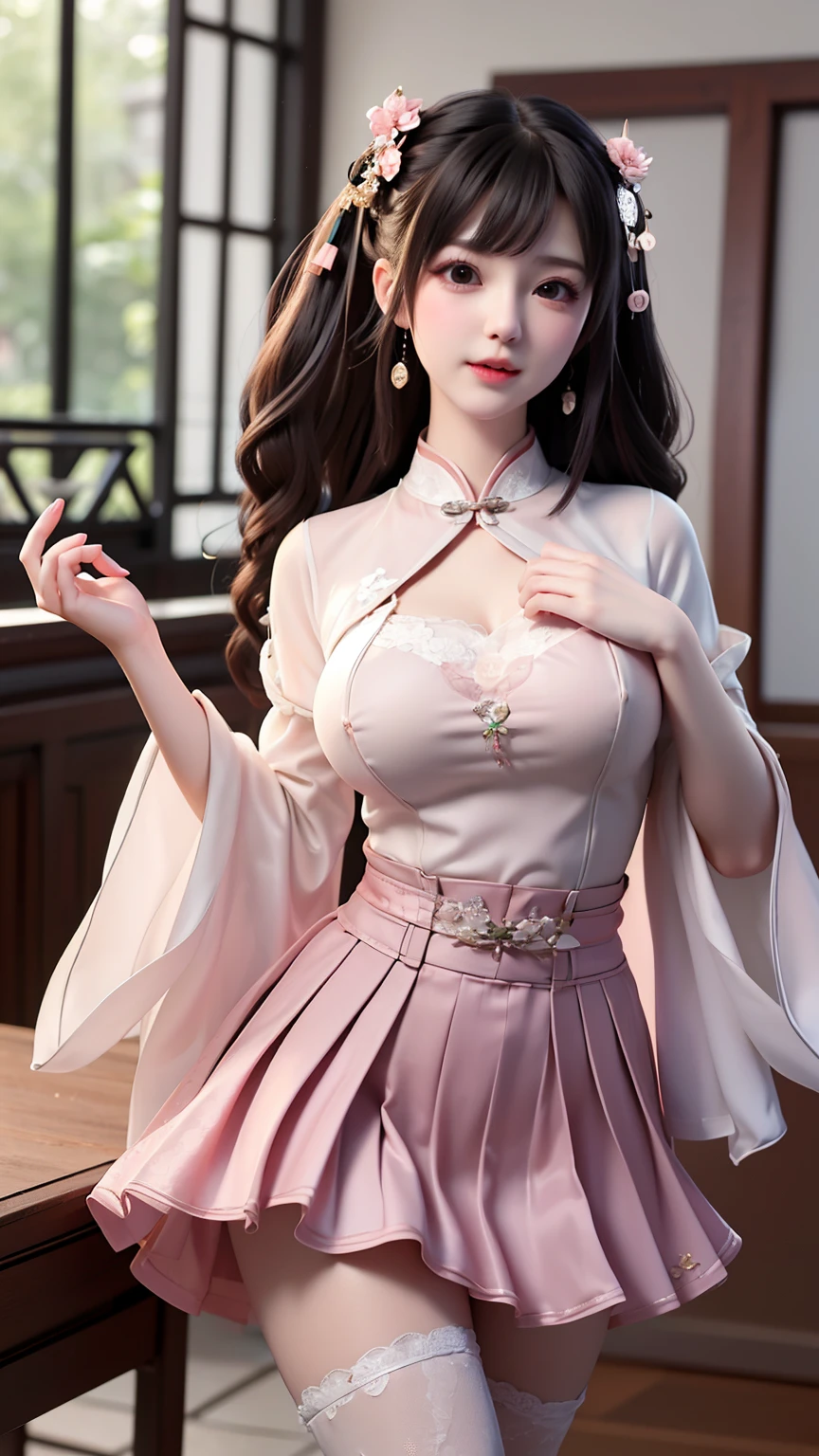 FULL BODY , heels high,she had big breasts and moaned with pleasure, she wear hanfu chinese,Two girl, cute l old, maturbate, big breast, sex kiss breasts her, short skirt, twin tail, CG Unity 8k Wallpaper, in lace thin silk wet , open v chested petticoat, The chest more exposed, detailed hair, green, detail 8k, body, ignette transparent fabric flower, A girl, cute l old, maturbate, big breast, sexy, short skirt, twin tail, CG Unity 8k Wallpaper, in qipao chinese open should ignette transparent fabric thin silk wet ,open v chested qipao chinese, eyes realistic sizing, pleated skirt black, (((round face, blush))), ((table corner is hit her crotch)), (precise depiction of (boobs tit) bra silk), ribbon, (s) , vignette transparent fabric flower, fishnet stockings , look at viewer behind, legs , shoes high, on Led lighting on dress