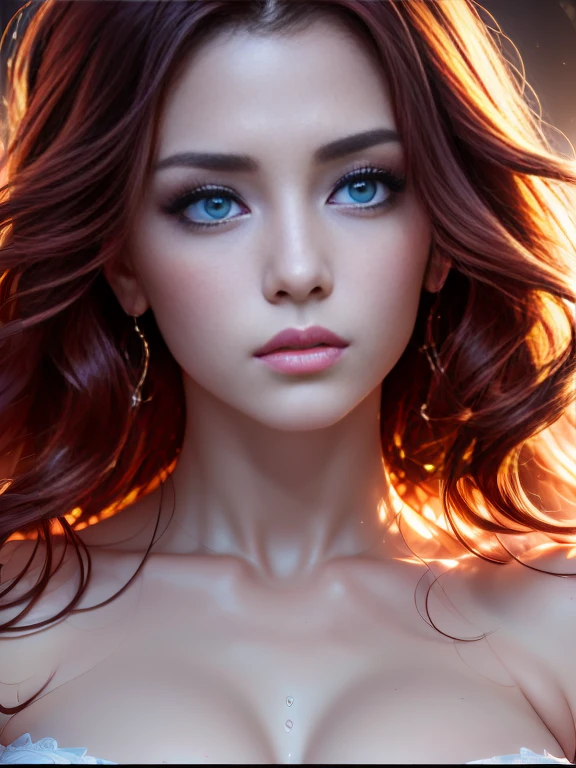 a beautiful fairy girl, extremely detailed eyes and face, long eyelashes, flowing hair, delicate features, elegant dress, ethereal and whimsical expression, glowing aura, forest background with flowers and butterflies, (best quality,4k,8k,highres,masterpiece:1.2),ultra-detailed,(realistic,photorealistic,photo-realistic:1.37),fantasy,intricate details,vibrant colors,dramatic lighting