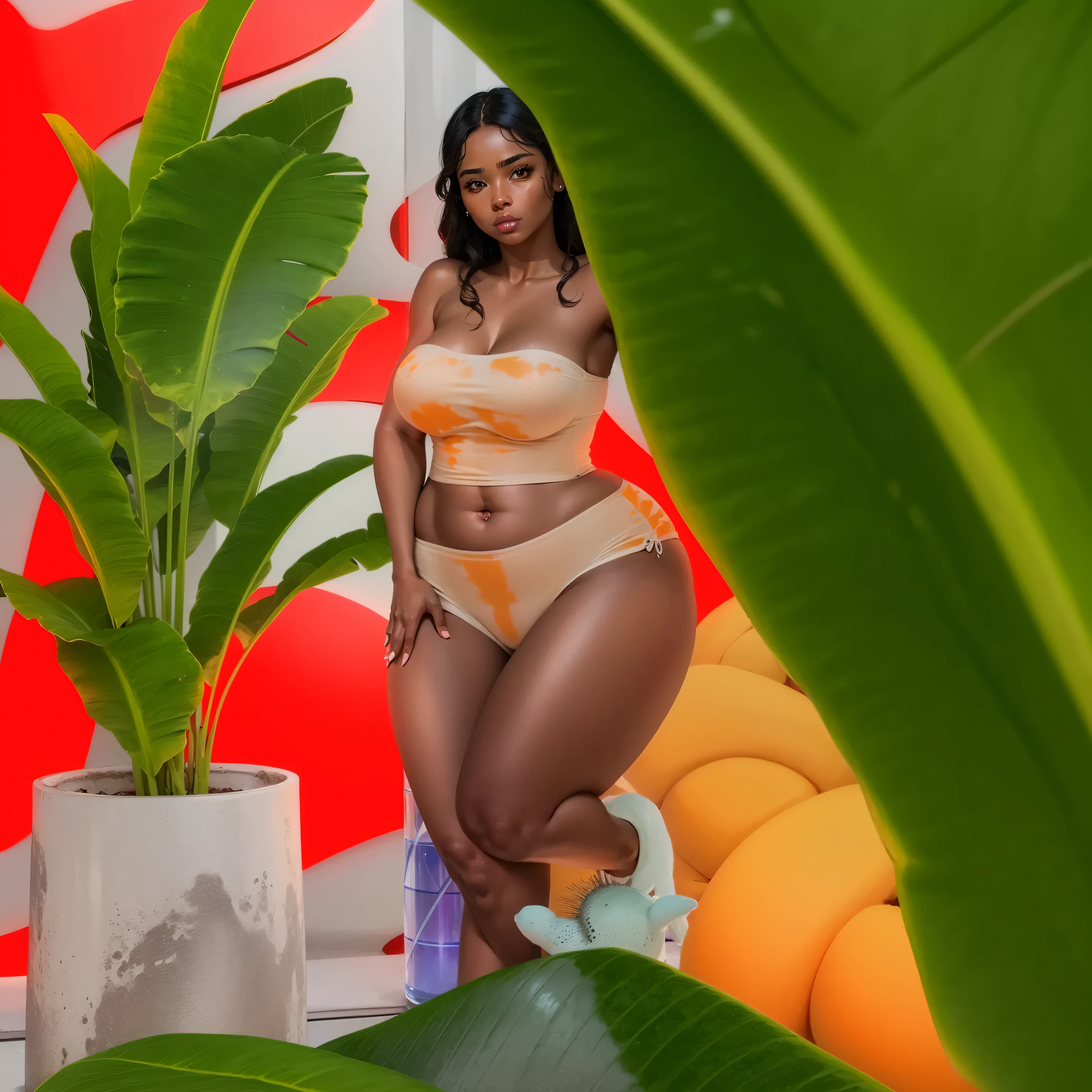 RAW photo, Indian 26 yo curvy tall woman in a jumpsuit, (high detailed skin:1.2), 8k uhd, dslr, soft lighting, high quality, film grain, Fujifilm XT3 outdoors