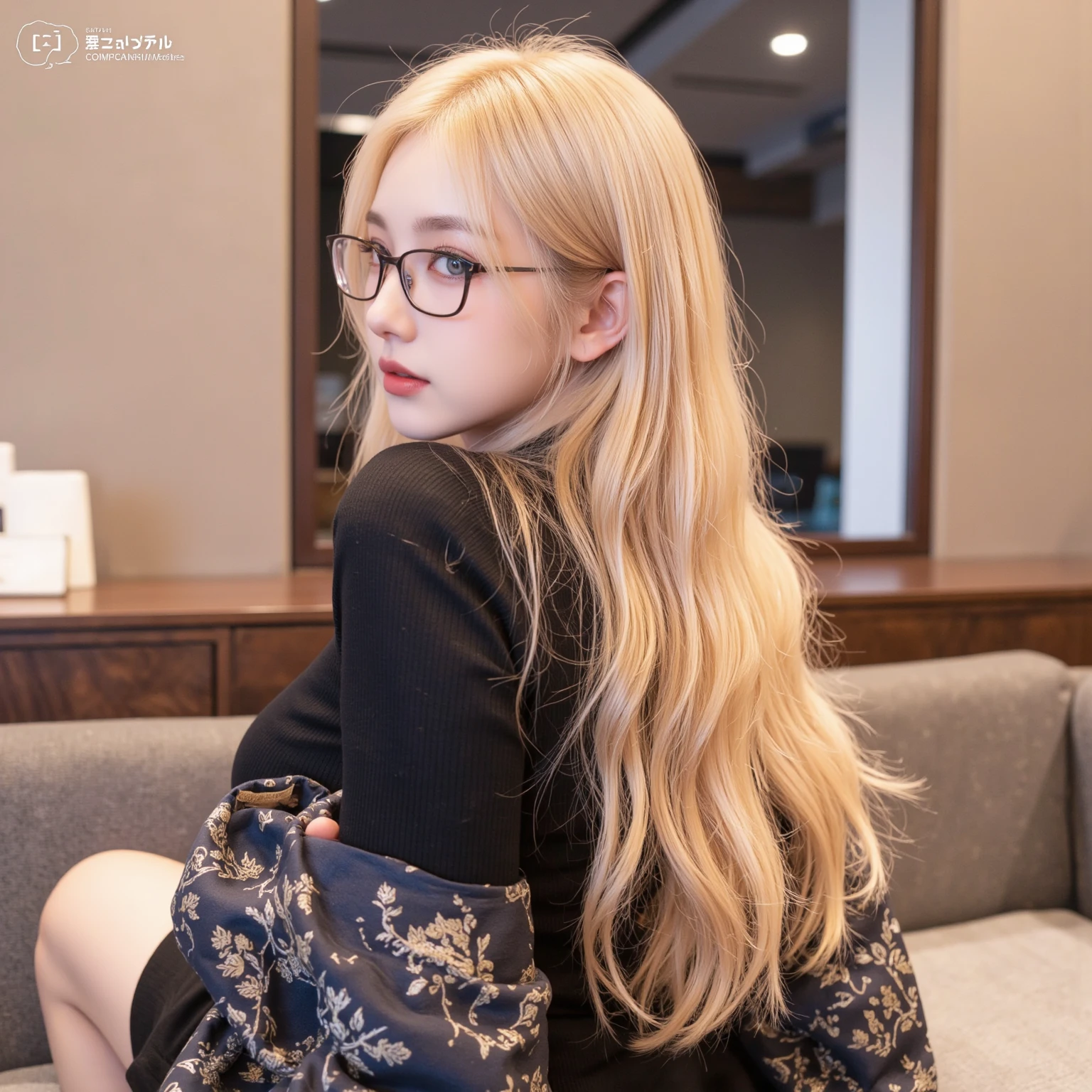 a drawing of a woman With glasses and a black top, oc commission, With glasses, in bowater art style, Inspired by Harumi Hironaka, high quality colored sketch, highly detailed exquisite fanart, urban girl fanart, fully dressed. sexy painting, High quality fanart, a hyperrealist , hyperrealist , realist