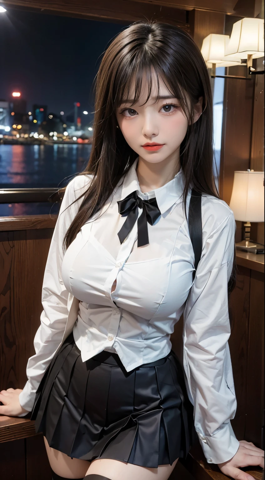 Korean High  Girl，Being in bed，（（（tmasterpiece）））， （（best qualtiy））， （（intricate detailes））， （（Ultra-realistic realism））， Ridiculous resolution， A MILF， Mature Woman， see -through， ighly detailed， illustratio， 1girll， （（Large breasts））， perfect hand， Detailed finger， Beautiful detailed eyes， Long whit hair， with brown eye， Name badge， （Korean High School Costumes：1.5）， Maid Neck Ring，maid apronl，Pink suspender underwear，Pink suspender stockings， 耳Nipple Ring， detailedbackground， Bedrooms， perfect  eyes， mesmerizing eyes，cocked ass，Reddened face，(weeping:1.2)，confused eyes，Slightly open mouth, （（（Boldly spread your legs:1.8）））, ((One-person viewpoint, Eye-Level Shot,))