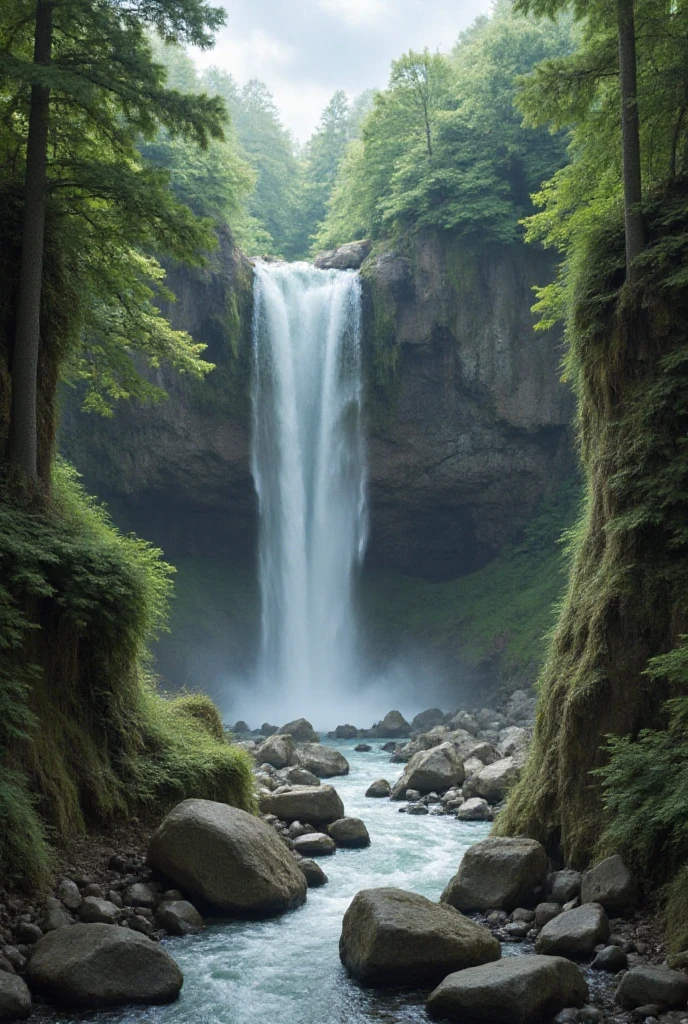 painting of a waterfallr in a forest with a river running through it, an endless waterfallr, multiple waterfallrs, waterfallrs, with trees and waterfallrs, floating waterfallrs, (waterfallr), with waterfallrs, author:Michael James Smith, Cascade waterfallrs, flowers and waterfallrs, Cascade iridescent waterfallrs, waterfallr, several waterfallrs, high waterfallrs, Cascade, forest and waterfallr