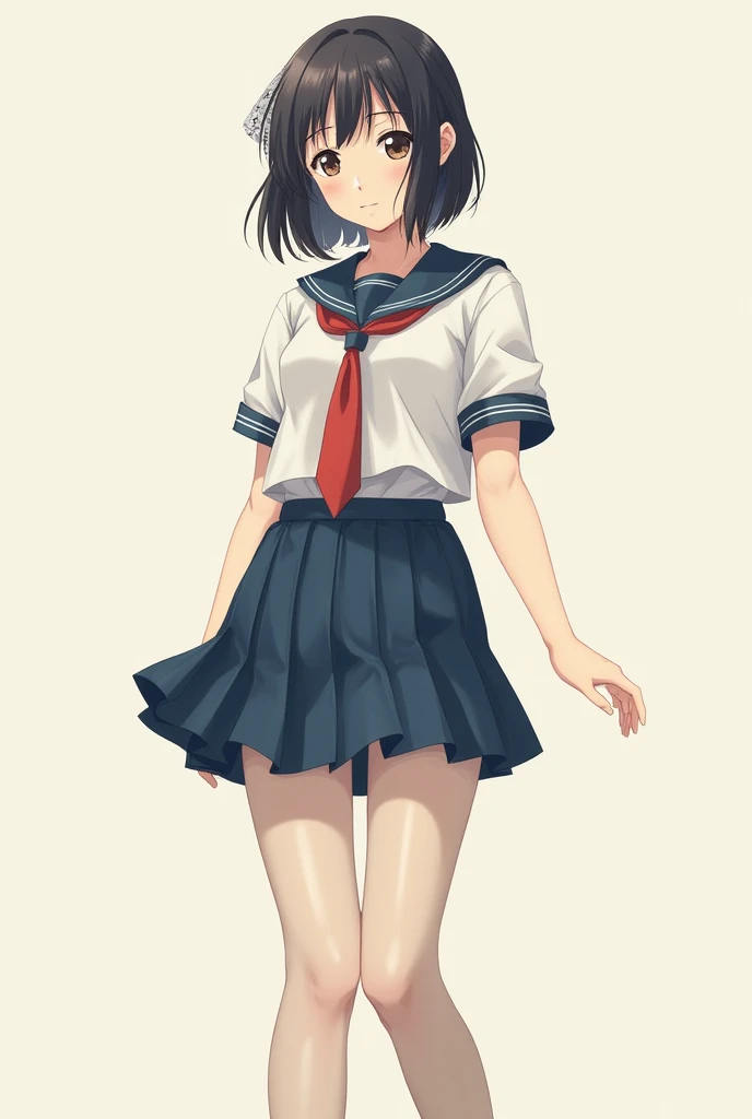 Anime girl in skirt and shirt and tie, Hinata Hyuga, chiaki nanami from danganronpa, Gapmoe Yandere, akane owari danganronpa, yandere. tall, Fubuki, Yayoi Kasuma, Rei Hiroe, a female anime character, yandere, maya fey from ace attorney