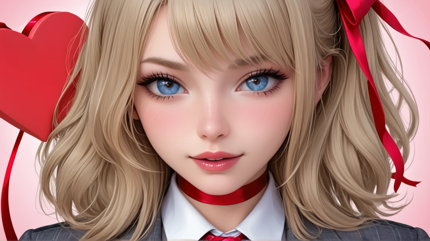 (masterpiece:1.2), best quality, high resolution, unity 8k wallpaper, (illustration:0.8), (beautiful detailed eyes:1.6), extremely detailed face, perfect lighting, extremely detailed CG, (perfect hands, perfect anatomy),((blush)),((((1girl)))), (((seductive expression, seductive smile))),(masterpiece:1.2), (pale skin:1.2), (solo:1.2), (female:1.1), alice nakiri, short hair, ((red eyes:1.3)), white hair, hair between eyes,skirt, shirt, jewelry, school uniform, pleated skirt, necktie, striped, bracelet, sweater, plaid, plaid skirt, striped necktie, white shirt, collared shirt, (light brown sweater:1.2), sakimistyle