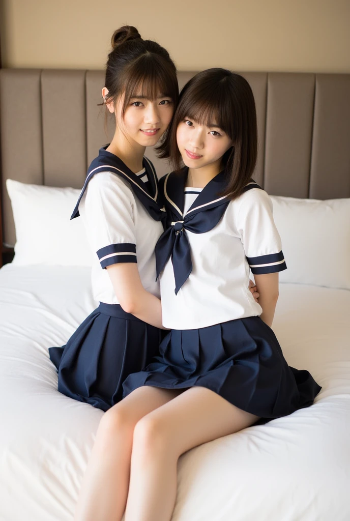 hight resolution、high-level image quality、in 8K、Real live-action、生a picturegraphy、top-quality、masterpiece、超hight resolution、生a picture、ren、Beautiful fece、masutepiece、((Obscene content))、For adults、charm of 、absurderes、((((Japan elementary school students))))、Japan Girl、((8years old))、((with round face))、((Tanuki face))、((Cute little face))、(((((Shy laughter)))))、de pele branca、((chubby figure))、Juvenile physique、Smaller chest、kne、 thighs thighs thighs thighs、独奏、fullllbody、Very nice、校服、 Lifting Pleated Mini Skirt、((Pubic area))、(Mansuji)、White panty、Are sleeping、(Photorealsitic:1.37)、Photon mapping、Realistic、Radio City、Physically Based Rendering、depth of field rally background、a picture、(((a junior idol in Japan)))、Sparkling eyes、shiny lip、too bright natural light、The Bright Sun、Too bright sunlight、(((((8years old)))))、(((Pubic area)))、(Mansuji)、((((Japanese elementary school rom and above, bed, , (a sailor suit,sox, lying on one's side on bed)
