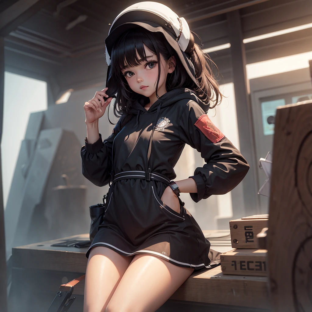 Best image quality, Crashed helicopter, uniform, army, ""White underwear"", stand, Spread your legs, Rainfall, Black Hair, ""woman"",