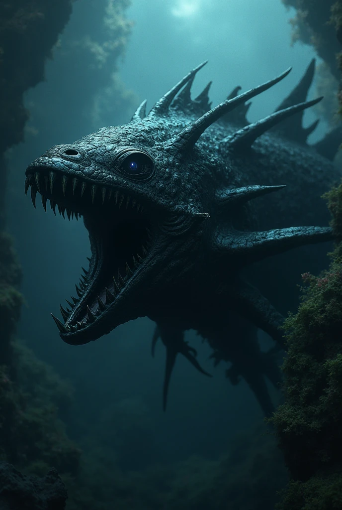 Kraken-like sea monster