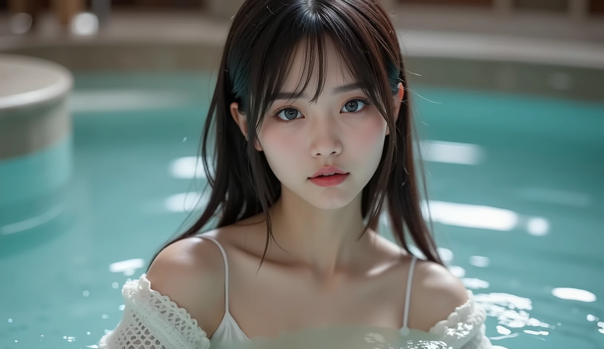 8k, super high resolution , top quality, masterpiece,rule of thirds,golden ratio, surreal, photos, one woman,( girl:1.3), cute, cute顔, Beautiful Eyes in Every Detail , 細かく Details, Mature Women, princess,extream close up,smile, black hair,Long layers,ID photo,future, Brutal Cyberpunk Woman , luxurious and beautiful ,((summer knitted sweater )), (( micro mini skirt)), ((Knee-high socks)),Short sleeve, very delicate expression , delicate eye description,, Healthy Body , (( 1 female)), Height: 160cm, (( thin thighs)) ,( Thin Waist:1.4)、( Beautiful :1.4), pink lips, profile,((( ideal figure))),Small bust, A cup :2,、 portraits:2、 perfect anatomy 、鮮明な Details、 Details, thin lips,Perfect and beautiful face ,完璧で cute顔, Meticulous Skin , Perfect Limbs 、 Thin Waist, surreal,Light and Dark, fashion magazine cover,glowing