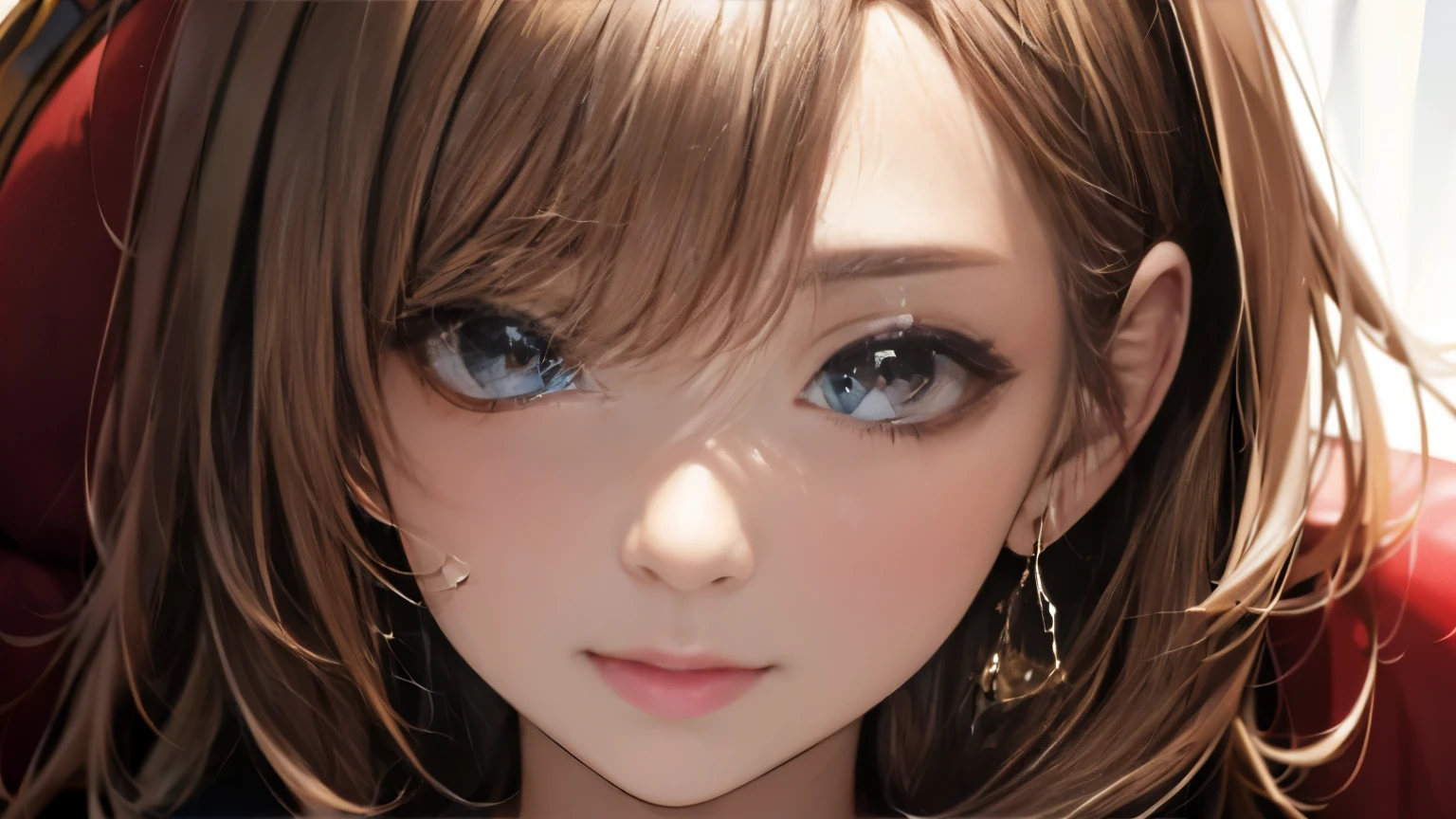 ((table top, highest quality, High resolution, nffsw, perfect pixel, Depth of written boundary, 4K, nffsw, nffsw))), 1 girl, single, alone, beautiful anime girl, beautiful art style, anime character, ((curl hair outward, bangs, brown hair)), ((green eyes:1.4, round eyes, beautiful eyelashes, realistic eyes)), ((detailed face, blush:1.2)), ((smooth texture:0.75, realistic texture:0.65, realistic:1.1, Anime CG style)),  dynamic angle, ((gold micro bikini, Snazzy, 1 diamond necklace)), smile,  hotel pool ,evening