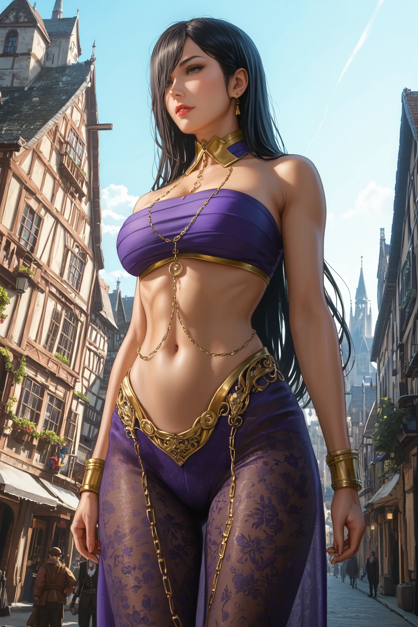 <lora:AishaBelka:1>, ABelka, harem pants, Ultra-detail, (highres:1.1), best quality, (masterpiece:1.3), cinematic lighting