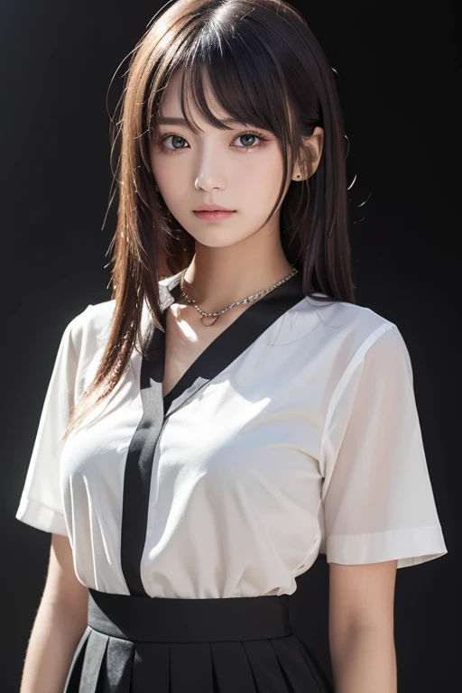 超A high resolution,table top,highest quality,
very delicate face,fine eyes,very complicated,perfect shiny shiny skin,perfect lighting,detailed lighting,dramatic shadow,ray tracing,
1 girl,Full body Esbian,white oversized button up shirt,view viewer,cyber punk