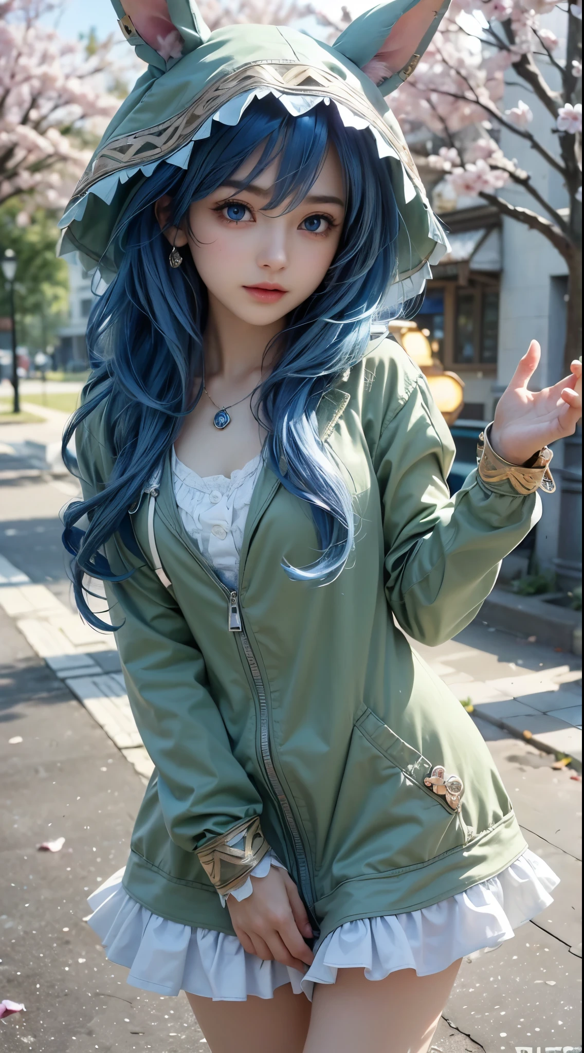 (looks at the audience with beautiful blue iris like sapphire)!, Ultra detailed eyes, (Beautiful light blue pupil's eye's like sapphire:1.40)!, Stars in her fixed eyes, (homochromatic eyes)!!!, blue eyes