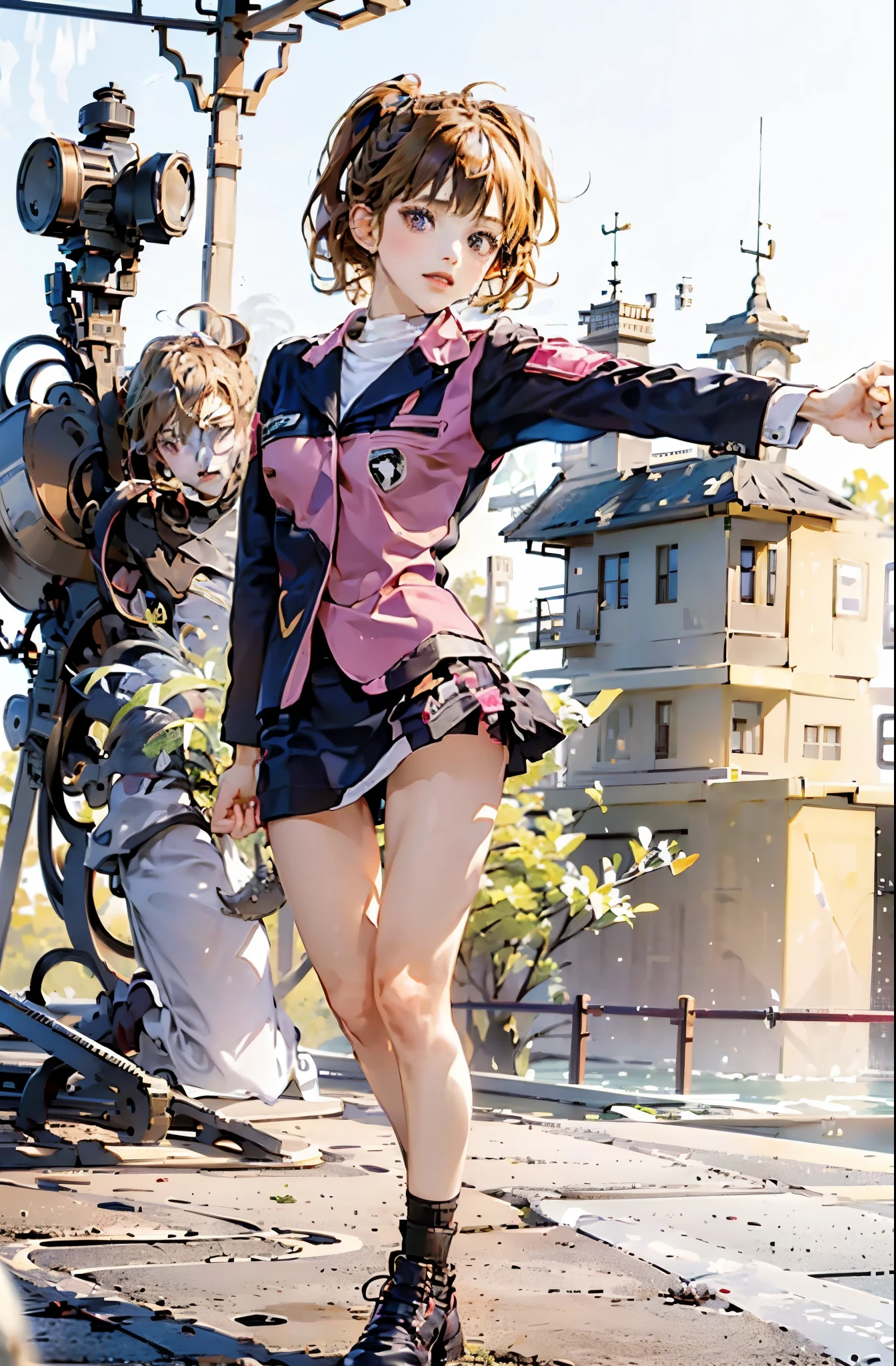 ( RAW Photo :1.2, by Nomi:1.3), Masterpiece:1.4, top quality:1.3, Best Details:1.3, beautiful、Midea, very detailed CG ユニティ 8k 壁紙,( vibrant colors:1.1), Hi-Res,break ((from below:1.3, Look Down:1.3, impressive low angle shot from the ground_level:1.3)),( Intense crotch close-up:1.3, scale to fit dimensions :1.3),(( sharp concentration:1.1, focus on the crotch :1.0)),(( perfect anatomy:1.3)),(( Five Fingers, man penetrates a man :1.3)), break ( one girl),( skirt by humili flipped up in the wind:1.3),((Surprised posture:1.1, View your viewers:1.3)),( Exposed Sexy_white_ panties:1.3, cameltoe:1.2), break (Seraphim:1.1),( Knee_length_ skirt by humili),super detailed beautiful white skin, slender body:1.2, small hips, beautiful細い脚:1.3, break most detailed beautiful顔 and eyes:1.2,(Surprised:1.0),( cute:1.3, とても cute:1.1),( beautiful顔:1.2, Perfect Face, charming face:1.2),( shiny brunette hair blowing in the wind:1.3, glossy lips:1.0), break ( perfect lighting:1.3, very detailed, most detailed, written border ), 街の階段の beautifulwind景:1.1, sunny, Golden Hour , wind:1.2, null:1.0, dark theme