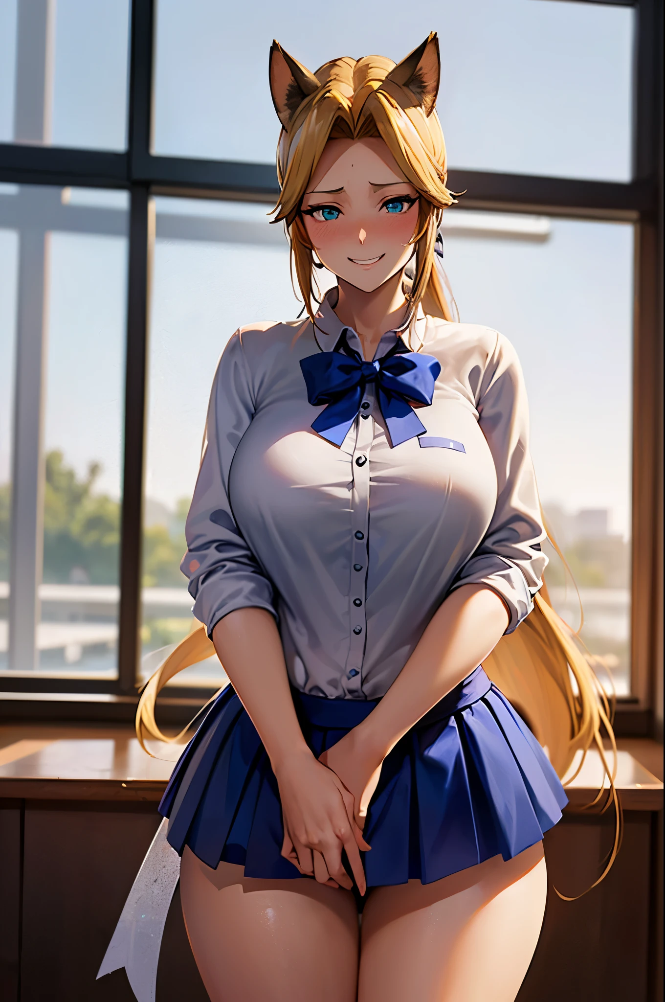 Masterpiece
(woman, cinematic pictures ,Anime style face,Greenish blue eyes )
Group
((((Location: School classroom))))
((((Anime girl with cat ears))))
((((ウェーブのかかった金髪と緑色の目をしたwoman))))
8k(((( high school girl))))
8k((((( with a grinning smile, embarrassed face,I feel a little sick)))
((Staring at me))
Emphasize the breasts and draw the body