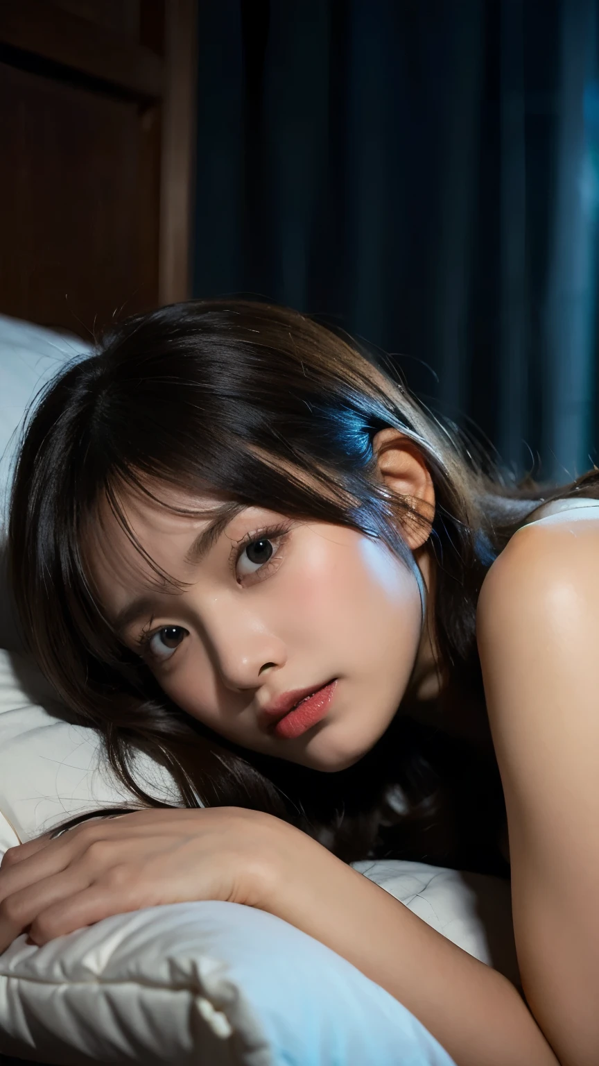 analog style、model shoot tyle、((full bodyesbian:1.4))In the bedroom(Brown-haired girl sleeping:1.2)RAW photo of a、1 girl in、(lying on one's side:1.5)、((美丽的面容:1.7、face perfect:1.3))、beutiful breast、thin-waist、beautiful hips top quality、epic poem(Lige Fries Photography、sony a7、50 mm、pores:1.5、Farbe、ultra-detailliert:1.5、film grains:1.4、surrealistic:1.5)、 octan render、ultra realistic lifelike textures、masterpiece、unrealengine5、the Extremely Detailed CG Unity 8K Wallpapers、realisticeyes、 Madly detailed photo、(ecstasy of light and shadow、deep-shadows)、(Pulitzer Photography Prize and Taylor Wessing Photography Award),