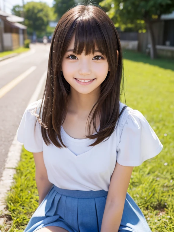 (Happy expression on face:1.26)、Raw photography、(((Ultimate Beauty Full Body Shooting)))、((glistning skin))、女の子1人、17-year-old beautiful girl in Prague、bright expression、((brown haired))、Blouse girl、skirt by the、View from the floor、(Long stockings or pantyhose)、(アップskirt by the)、Legs open、crouching down、Counterpoint shots、((ultra-detailliert))、(Perfectly detailed face)、(Detailed hand)、Photorealistic images、((masterpiece、最hightquality、ultra-detailliert、Film Light、intricate-detail、hight resolution、ighly detailed))、细致背景、8KUHD、Digital SLR、Soft light、hightquality、Film grain、FujifilmXT3 、Shallow depth of field、natural soft light、Kamimei、