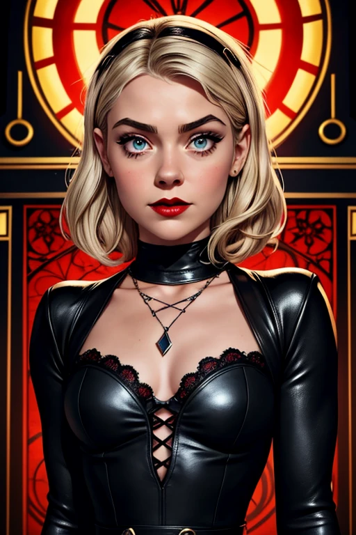 Rosalie Lillian Hale, vampire from the movie Twilight, waist-length portrait, yellow eyes
