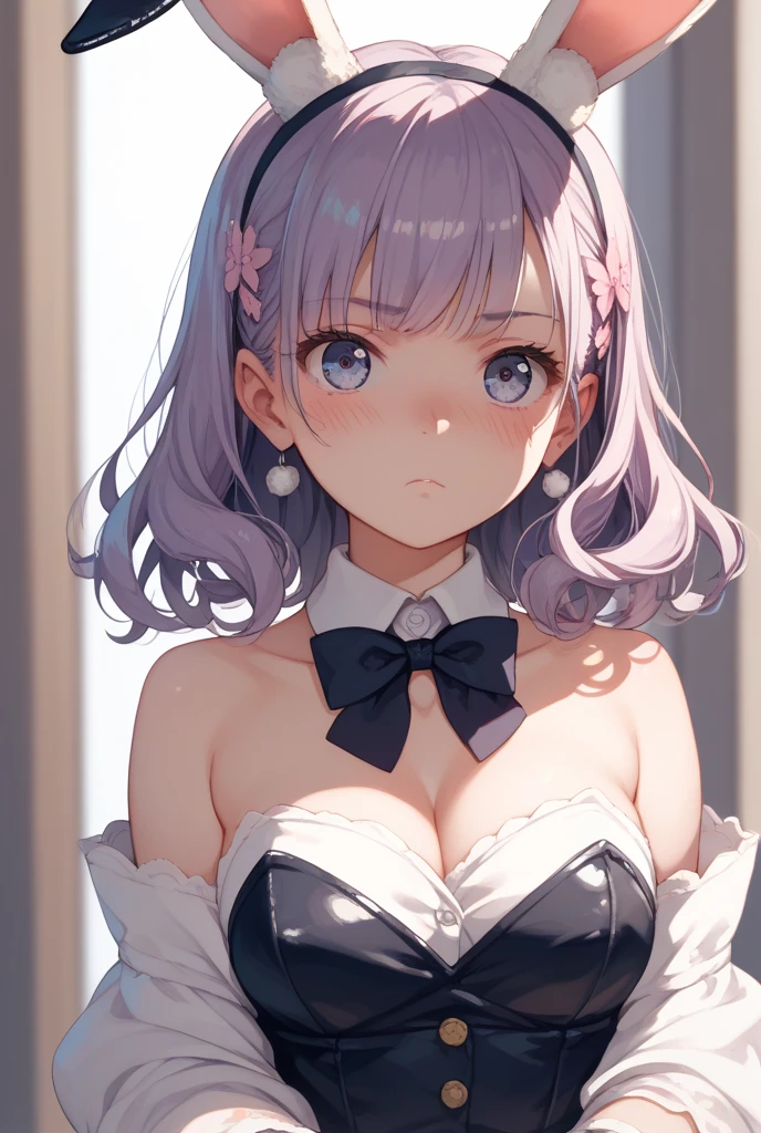 (Highest quality:1.24, Very detailed, Delicate and beautiful CG art, Detailed illustrations, Attention to detail, masterpiece:1.2, Highest quality, Best aesthetics), (((1 girl))), JK, ((Body net:1.2, Frills, Sexy maid)), Open your mouth:1.2, (Light purple hair, Bust Shot:1.1, Front view, Random Pause, Friendly atmosphere, Shiny Hair, Beautiful Skin, Detailed face and eyes, Glossy Lips, Curvy Women, Slender body, Beautiful breasts:1.4, Cafe, Leaning against a wall, Light and shadow with attention to detail, Background Blur.