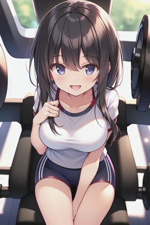(best quality: 1.2), (masterpiece, best quality, ultra high res, 8k, perfect anatomy, extremely detailed), (extremely detailed CG unity), (1lady), solo, (abs:0.6),(27 years old:1.5),(black eyes),(dark brown hair), (bob cut), (medium breasts:1.3),(Navel exposed:1.3),full-face blush,face is turning red, (thick thighs:1.4),((collarbone)), ((sweaty)),(muscular shoulder:1.3),(gym training wear:1.5),(see through:1.2),smile,(huge areola),(erection of nipple:1.0),(wariza:1.4),(ecstasy:1.3),(front shot:1.3),from front,(hand between legs:1.2), upward glance