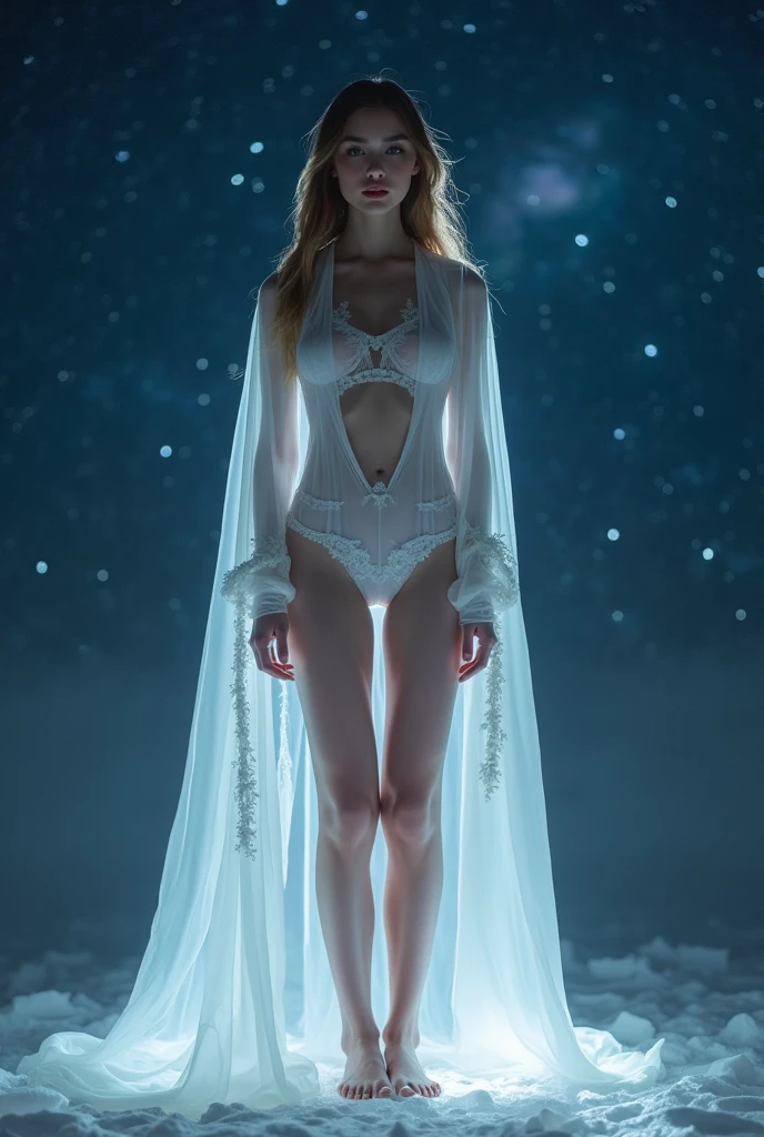(((beautiful detailed))), alluring portrait, ((masterpiece, high quality, best quality)), (sharp lines:1.2)(clear line:1.2),Realistic, Hyperrealism, lifelike realistic photography, stunning Russian girl in a hood under which partly mystical darkness swirls, holding alive fire in her manicured hands, the her eyes shines with all the colors of the rainbow. View from below, mystical manifestation, beautiful Mesmerizing Faces and small nose, colorful, glowing wings, starrystarscloudcolorful, glowing beautiful body, colorful glowing white skin, beautiful Mesmerizing blue eyes , glowing naughty short and up cut clothes, beautiful legs and body, (((masterpiece))), (((best quality))), ((ultra-detailed)),  (detailed light),((an extremely delicate and beautiful)),(beautiful detailed eyes), (sunlight), 1girl, studio, easel, ((((full body shot of a young stunning model girl)))) , nebulas and bright stars at the horizon, cute smile, at the beach, painting a portrait of her portrait, full body shot, Realistic, Hyperrealism, European Girl With Beautiful Mesmerizing face, Extremely Detailed Face And skin, 