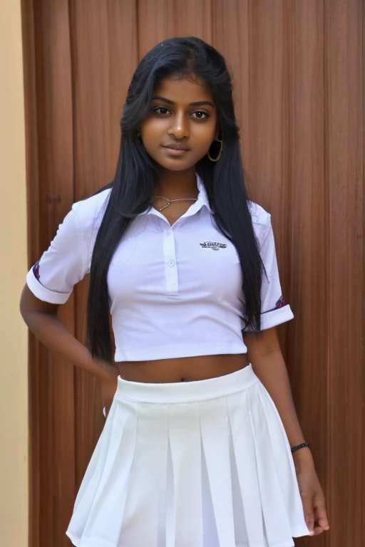 Tamil women , she is the most beautiful girl and a homely girl, she is wearing a micro very short skirt with school uniform ,((( length of the skirts is 4 inch)))