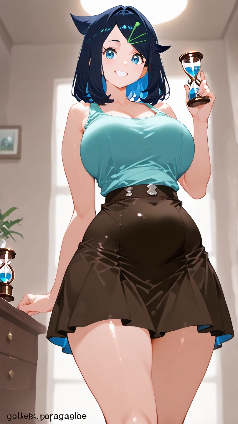 solo、Female college student、(Big Breasts、Big Tits)、(Black Hair、Very Short Hair、Boyish cut)、(White off-shoulder ribbed knit、white long sleeves white、White dress white、White Micro Mini White、White mesh panties)、Gold Necklace、(Bare thighs、Smooth thighs)、Black short boots、Stand with your legs spread wide、University、classroom