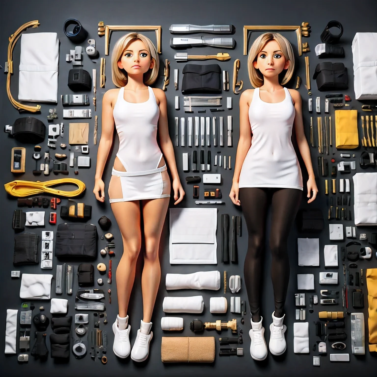 (((Create Detailed Design Sheet))), (Front view, Side view, Diagonal view), (sport style items, bundle of clothes, shoes), (Create detailed shoe gallery), multi-pair (high heels, sneaker, leather shoes etc), description card. best quality, masterpiece, Representative work, official art, Professional, Ultra intricate detailed, 8k