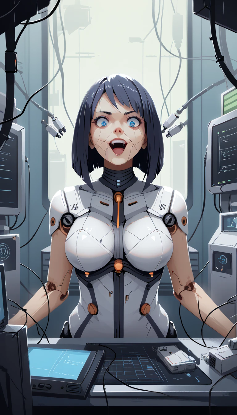 Female Scientist Android Score_9, score_8, score_7, sci-fi, female scientis and female android ...