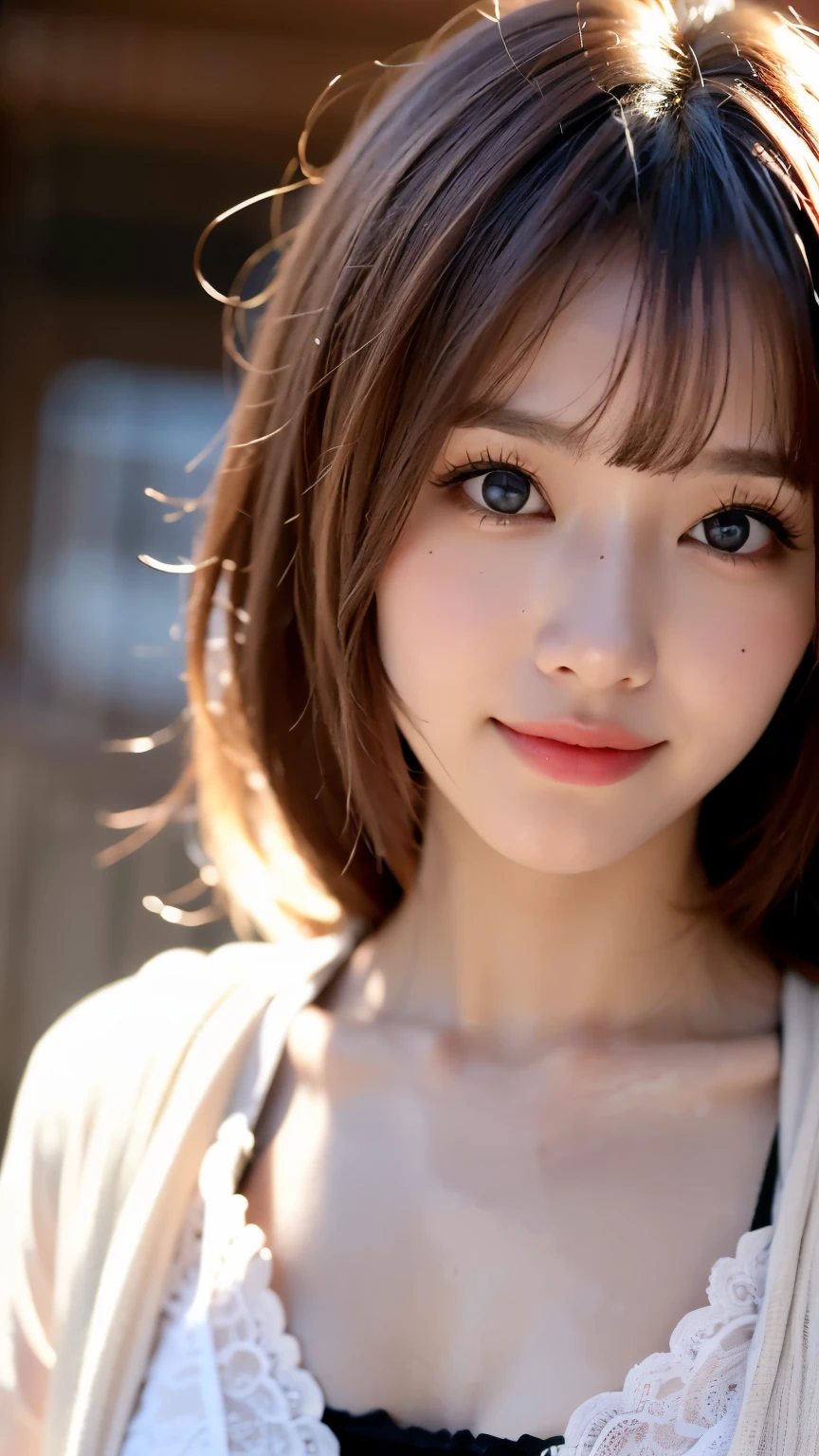 smile、night、 unprocessed photo、((( Ultimate Stunning Portrait)))、(( shiny skin around))、 in the seat、 beautiful girl from Prague、 bright expression 、(( brown hair))、( cleft breast)、( flare skirt :1.5)、(( big eyes that shine like jewels ))、 open cardigan 、 please take off your clothes 、 pantyhose 、 GLOSY GLOSY SKIN 、( medium hair )、( see-through black costume )、( standing)、( from below)、Under the skirt、( from below a close-up of underwear )、 eyeliner、Beautiful Bangs、 hair between eyes、((masterpiece、最 high quality、 super detailed、 film light 、 Complex Details、 Hi-Res、、 very detailed))、 Sensation 、8 hours、 dslr、Soft light、 high quality、 Film Grain、 Fujifilm XT3 、 Shallow Depth of Field 、 natural soft light behind her、Kamimei、Ample Bust