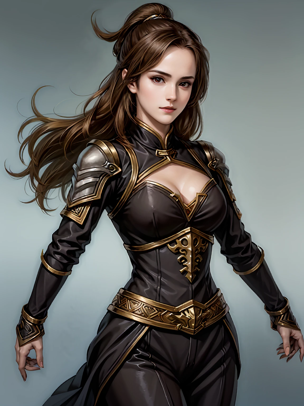 ((highest quality)),(Ultra-high resolution),(Very detailed),(Detailed Description),((The best CG)),(A masterpiece),Ultra-precise art,amazing drawing art,(Fantasy art with intricate detail:1.5), (woman:1.5),(Beautiful and well-proportioned face:1.4), Soldier, Fearless Heart, Mysterious Power, Fire of Battle, Wind