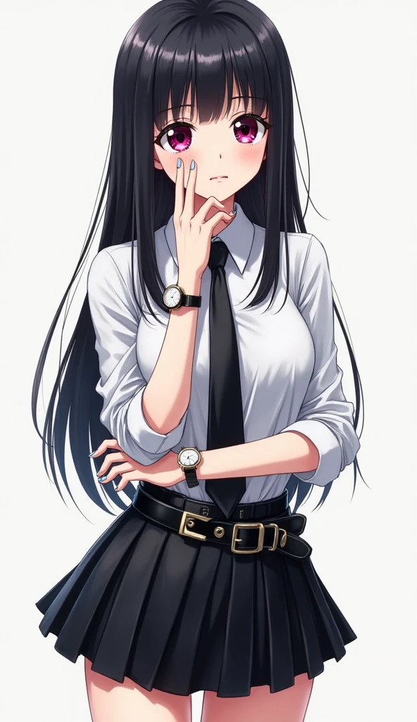 ((maduro adult tall woman, maduro_rostro)), (ojos rojos brillantes), orejas de gato , (Super narrow waist), gradient (cabello negro), Pechos grandes, areolas grandes, (piel grasosa) ,              

Mujer de anime con orejas de gato y una falda posando para una foto, Rikati Fanart, estilo anime ecchi, Holo es una gatita, maduro cute anime catgirl, anime moe art style, ecchi, anime maduro waifu, muslos gruesos, Falda plisada, muslos apretados, liguero, Mini camisa corta, rodillas juntas, Rubor, ((shy)), hands behind, encorvado