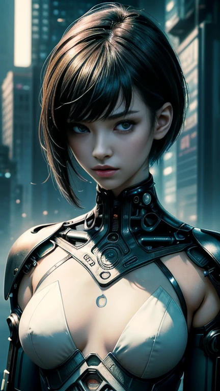 open-eyed girl,extremely detailed, colorful, more detailed,solo,full body,machine-made joints,mechanical limbs,blood vessels connected to tubes,mechanical vertebra attached to back,mechanical cervial attached to neck,lying,expressionless,character focus,science fiction, white background,cyberpunk,ghost in the shell,battle angel (blood: 1.5)