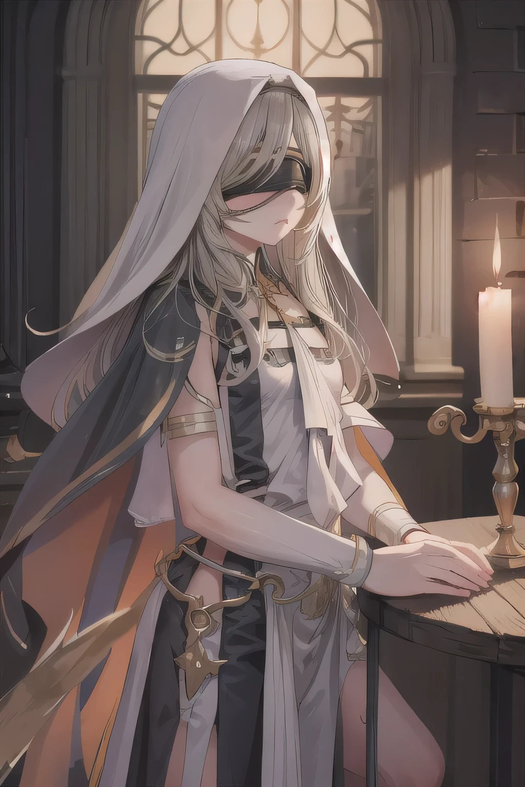 outfit-bladenun,blindfold, habit