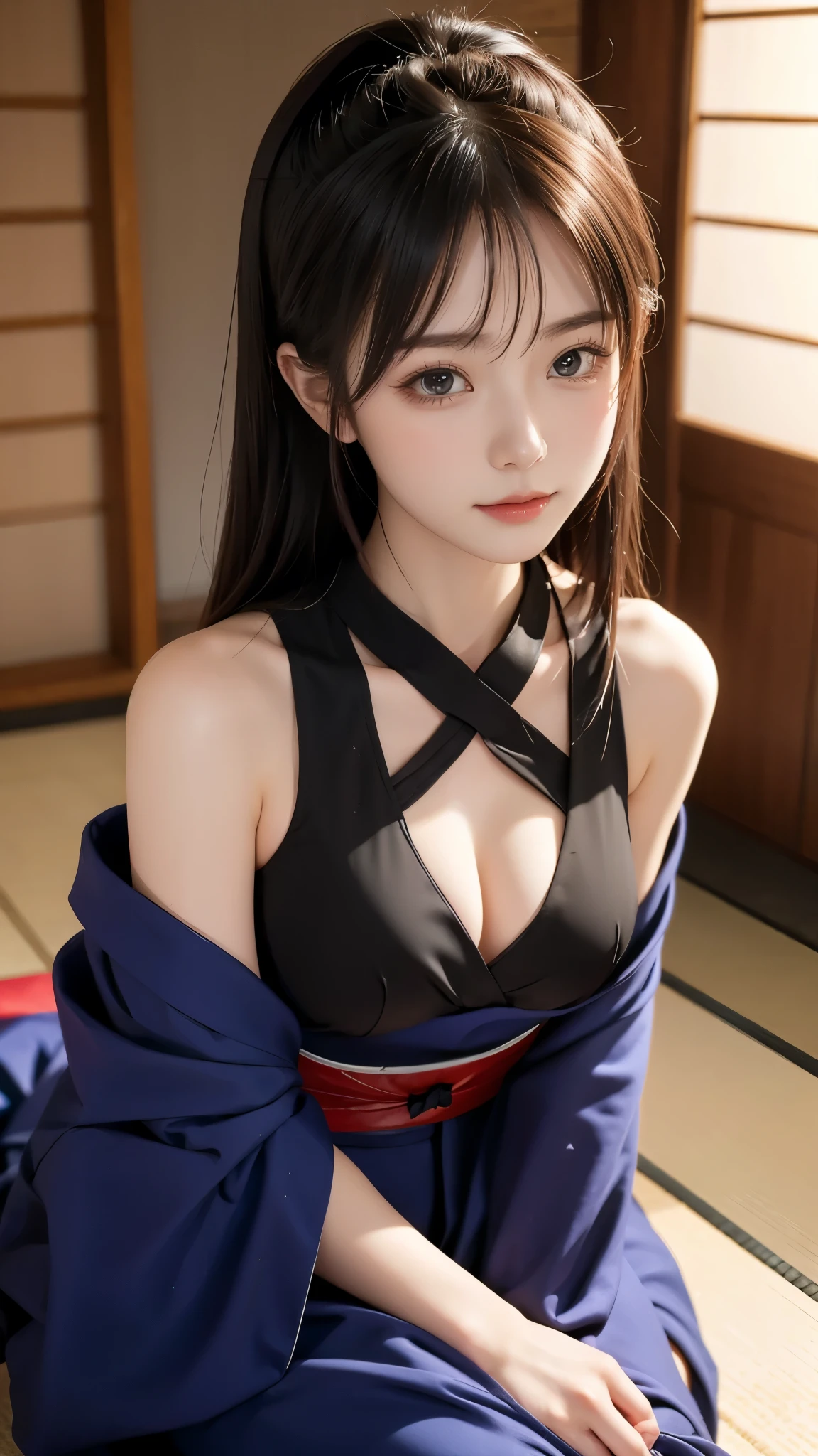 Black clothing、 re-depicted without any sense of incongruity