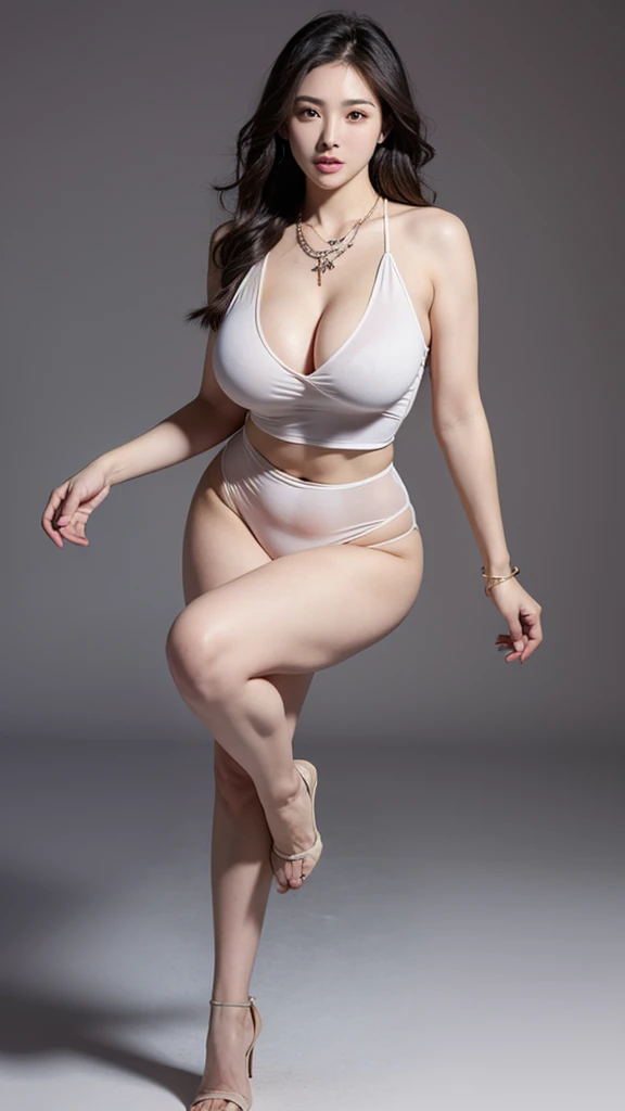 (original: 1.2), (realistic: 1.4), absurd, incredibly absurd, super detail, high resolution, super detail, best quality, amazing, highest quality, extremely detailed CG unity 8k wallpaper, cinematic lighting, (perfect shiny skin: 0.6 ), thin and smooth lines, thin waist, (priest, magic staff, low leg, neckline: 1.4), robe with intricate details, authoritative, powerful, exquisite facial features, exquisite chest features, clothing tightening, transparent lingerie, see through tank top, amazing body, pronounced feminine feature, busty, curvy, big breasts, juicy jug, sexy lingerie, transparent lingerie, skimpy bikini, 8k wallpaper, masterpiece, absurdity, photorealistic, realistic, curvy pose, (cleavage), (bouncing breasts), big breasts, visible, big ass, perfect face, alluring eyes, (detailed skin, elastic skin pores),nude,
