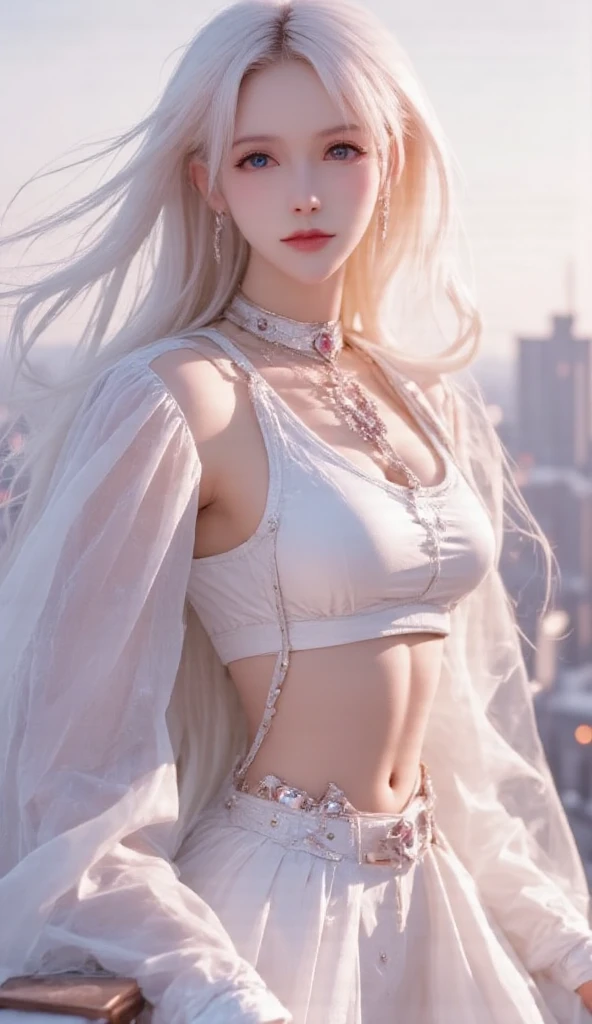 ((tmasterpiece:1.4)、(top-quality:1.4)、(reallistic:1.7))、By Luis Royo(By Luis Royo)Surreal portrait of a beautiful girl、Super beautiful girl、((1girl in:1.4))、Shiny natural skin texture、Authors:By Luis Royo(By Luis Royo)、age19、(Two arms:1.4、Two legs:1.4)、(perfect anatomia:1.4)、(Perfect female body:1.4)、Portrait photo of a girl、Close-up photos、Full body shooting、((masutepiece:1.4), (of the highest quality:1.4), (Realistic:1.7), By Luis Royo, Beautiful Girl, Super beautiful girl, ((1girl in:1. 4), Shiny natural skin texture, Authors: By Luis Royo, 19 years old, (Perfect female body: 1.4), (Perfect female body: 1.) 4), Portrait photo of a girl, Close-up photos, (Full body photo), Fantasy Art, Soft front light, Beautiful expression, Kawaii face, Beautiful breasts, Large Full Breasted: 1. 2, Beautiful buttocks, Fine eyes, Clear and eye-catching, beautiful and alluring, Beautiful eyes, thin waist, Raw photo, Red lips, ((White hair, Long hair)) , 1 Screen View, ),((Off-the-shoulder hand-knitted sweater))、((Black tight skirt))、 (sexyposture), (the milky way in the sky),((T-back panties))、((Black garters and garter belts))、(A smile)、((Vaginal orchids))、((erection))