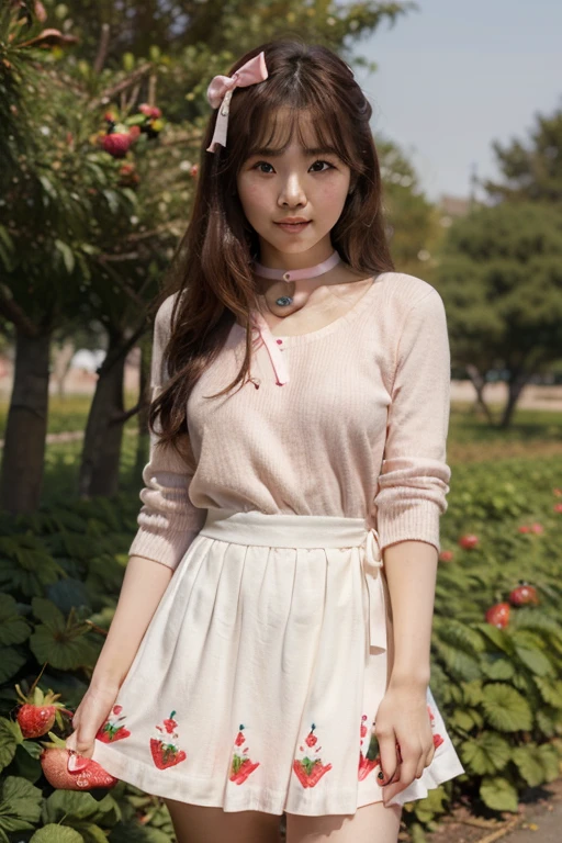 Thigh gaps, ((((Photorealistic)))),(Slim figure)),((AKB 48))),(Full body photo))), (Sunset in the background))),(Cherry blossoms in the background)),((19 years old),(Small bust)))), (Wearing a hat deeply))), (Long skirt))))), (Spring sweater)))), (((Photorealism:6, Realistic))), (Sideways and turning around pose)),Perfect lower body shape,((Upside ponytail),(Ribbon),(Has scrunchies on wrists)),Hair ornaments,Small waist