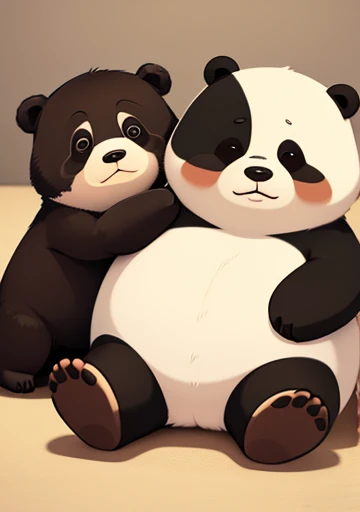 Panda, young, student, chubby panda, chubby panda in student uniform, chubby panda with glasses, adorable chubby panda, panda, chubby panda