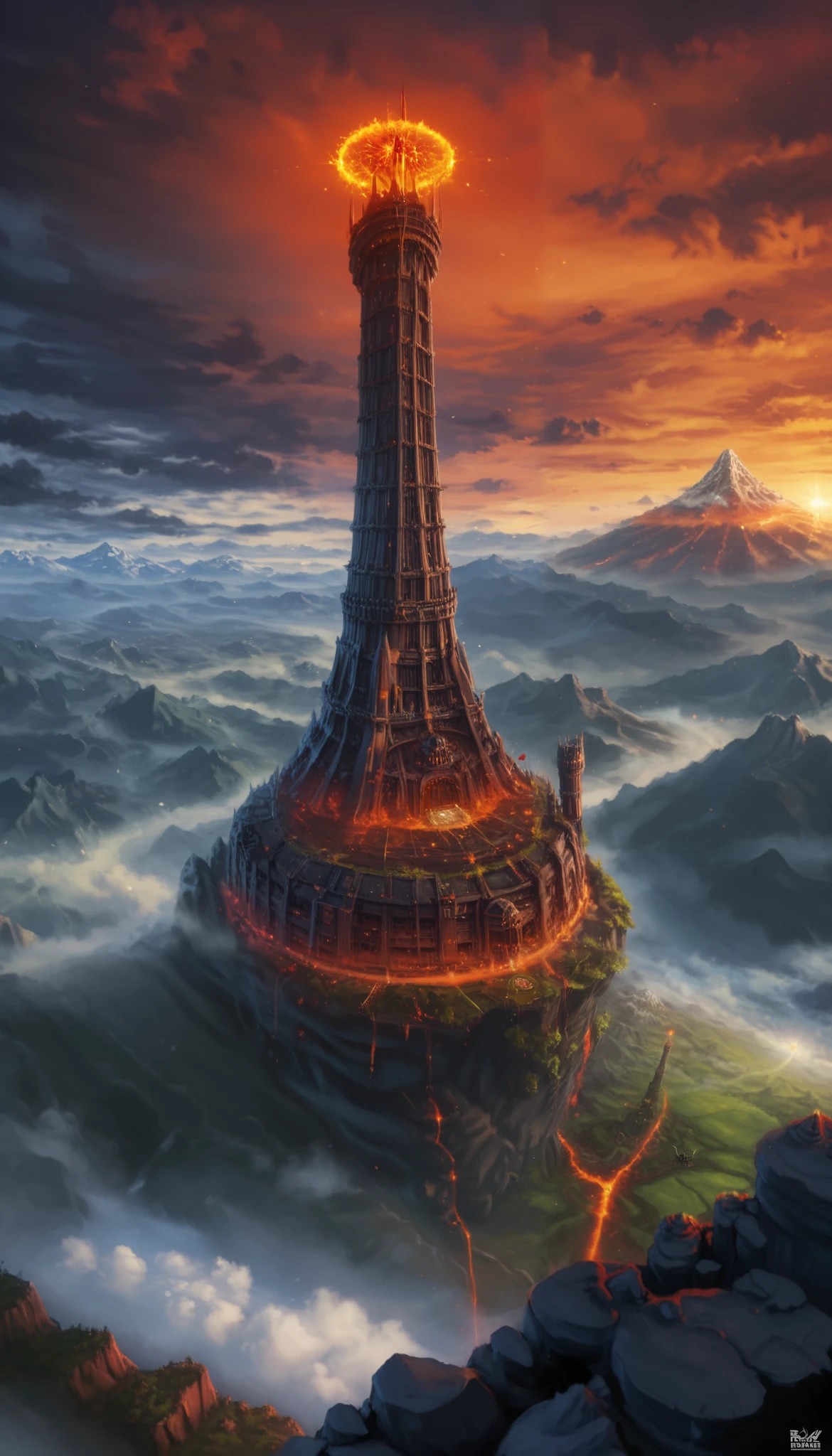 Mordor of the Lord of the Rings , cursed valley with rivers of blood, the mountain of destiny , The Tower of Sauron ,
Cordillera,Volcano, an erupting volcano ,Ash in the air ,Dark and Cloudy, tower with the eye of Sauron ., Unreal Engine 5 , highly rendered unreal engine 5 , modern Unreal Engine 5 HDR , HDR Rendering in Unreal Engine 5, 4K UHD image of Unreal Engine 5 , rendered in Unreal Engine 5 quality, Unreal Engine 5 renderizado, Unreal Engine 5 renderizado, Rendered in CryEngine, unreal engine 5 rendered 8k
