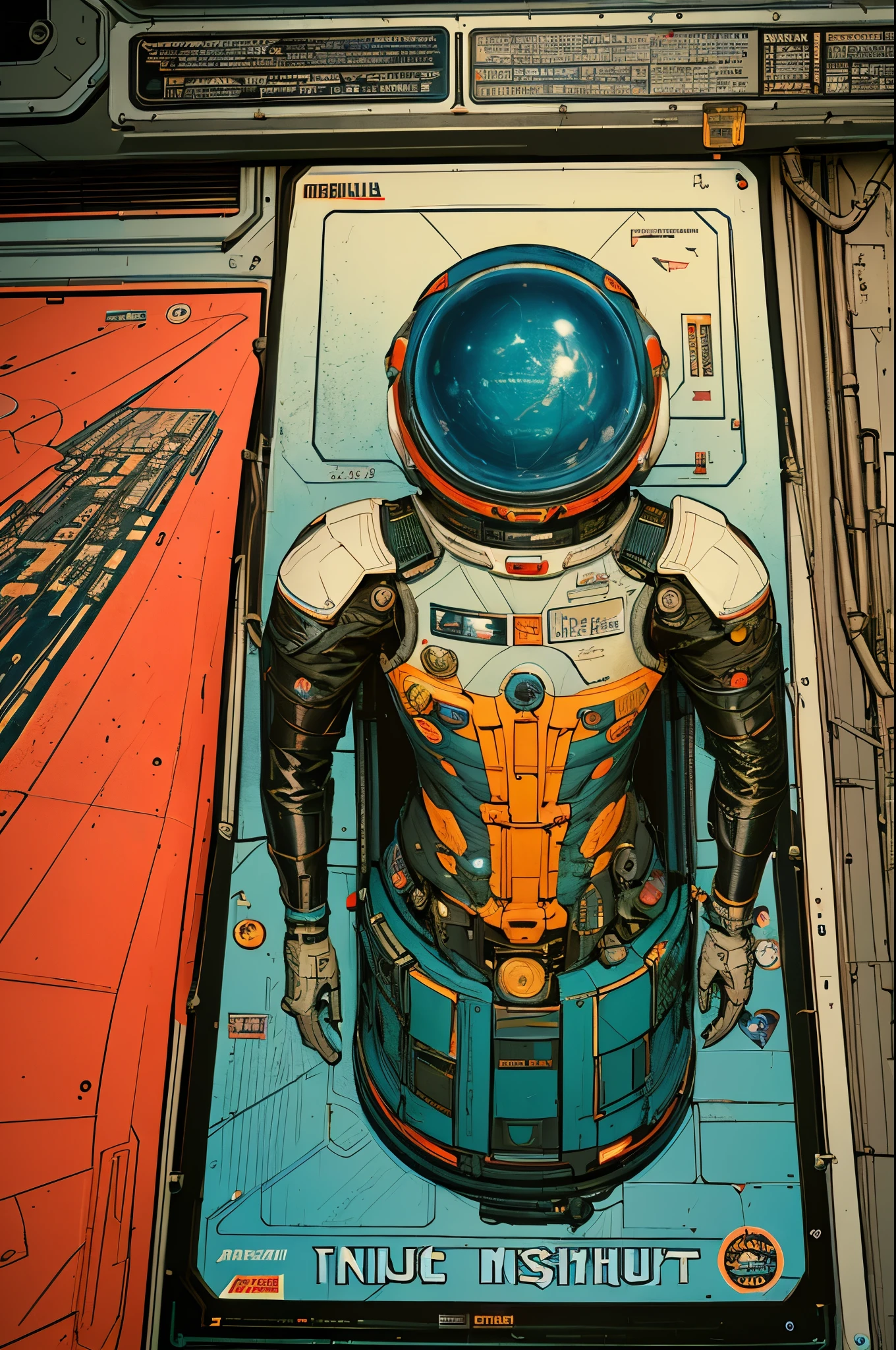 (((masterpiece,best quality))),32K Wallpaper,((( very detailed poster))),retro vintage,sci-fi,(((space thriller cinematic movie poster))),(((Bauhaus))),(((mid-century modern))),(((integral))),(((substance))),