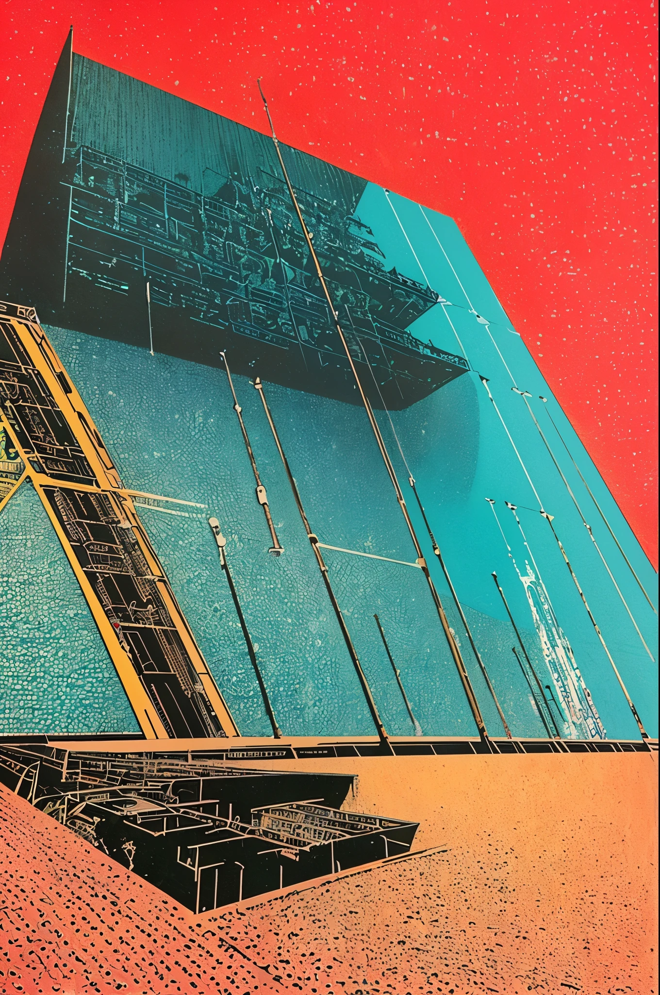 (((masterpiece,best quality))),32K Wallpaper,((( very detailed poster))),retro vintage,sci-fi,(((space thriller cinematic movie poster))),(((Bauhaus))),(((mid-century modern))),(((outer heaven))),(solo1girl :1.2)