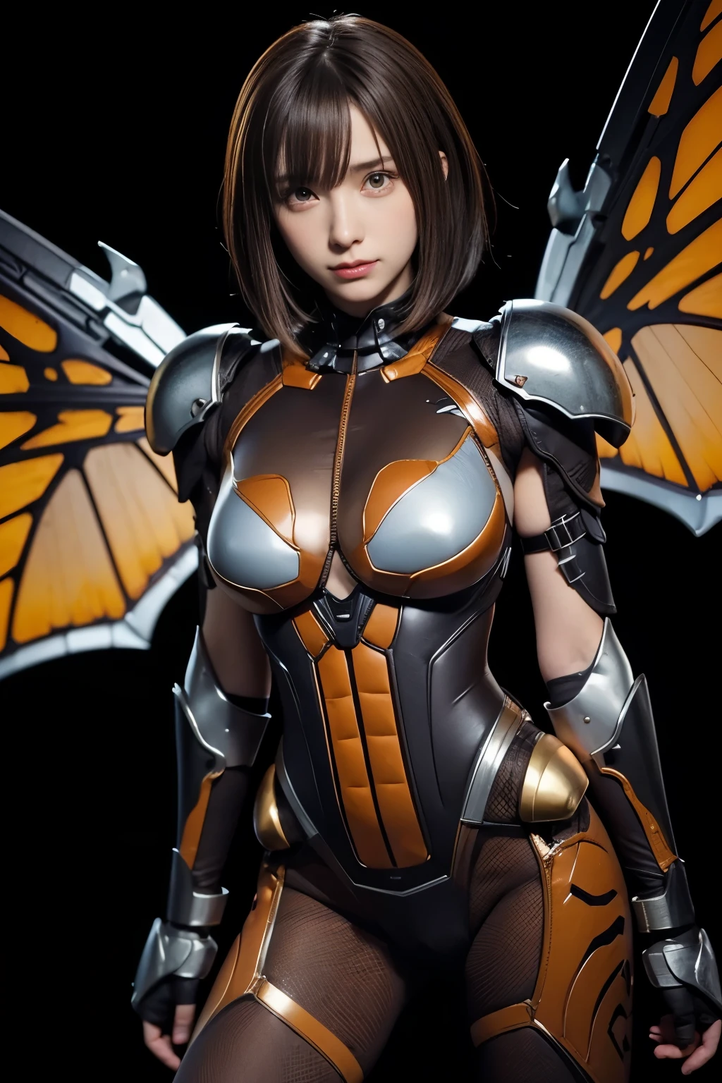 (High resolution,masutepiece,Best Quality,extremely details CG, Anime, Official art:1.4), Realistic, Photo, amazing fine details, all intricate, gloss and shiny,awesome many layers, 8K Wallpaper,3D, sketch, kawaii, Illustration,( Solo:1.4), perfect female proportion,villainess, (Fusion of dark brown cockroach and lady:1.4), (Brown cockroach forms ready:1.2), (Brown cockroach woman:1.2), (Fusion:1.2), (Solo:1.4), (Evil smile:1.2), muscular, Abs, (cockroach brown exoskeleton bio insect Suit:1.4), (Brown exoskeleton insect armor from cockroaches:1.2), (Brown transparent cockroach wings:1.4), (Brown cockroach antenna:1.3),