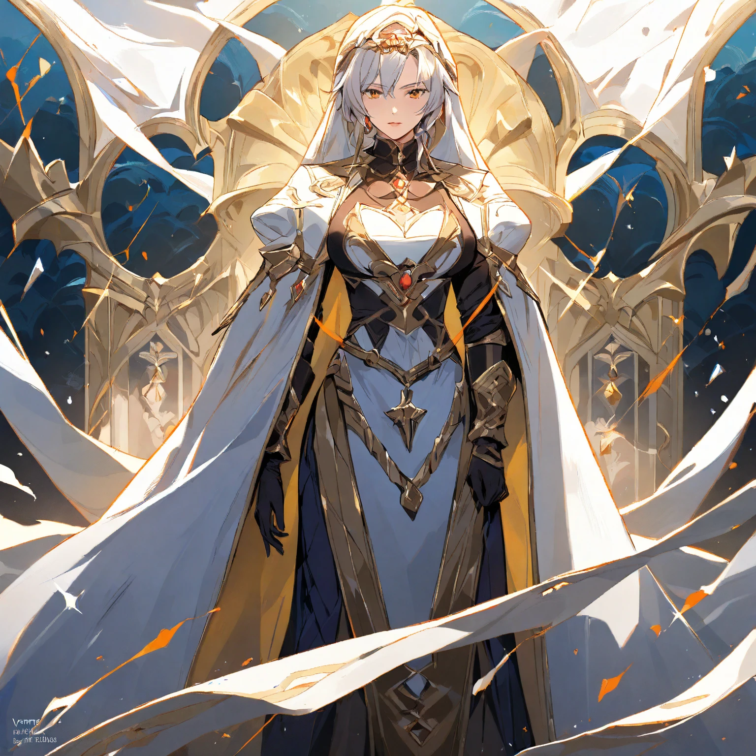 (Huang Li、high quality、Extremely detailed),Constellation-Sagittarius Goddess,Huge bow,The goddess draws the bow and shoots the arrow,Similar to Latin goodness,brave,capricious,Productivity,The face of enterprising and humanitarianism,Yellow hair,Ancient Greek costumes、Wrap Dress,The background is the universe,Crystal blue eyes(Eyes Details),Powerful appearance