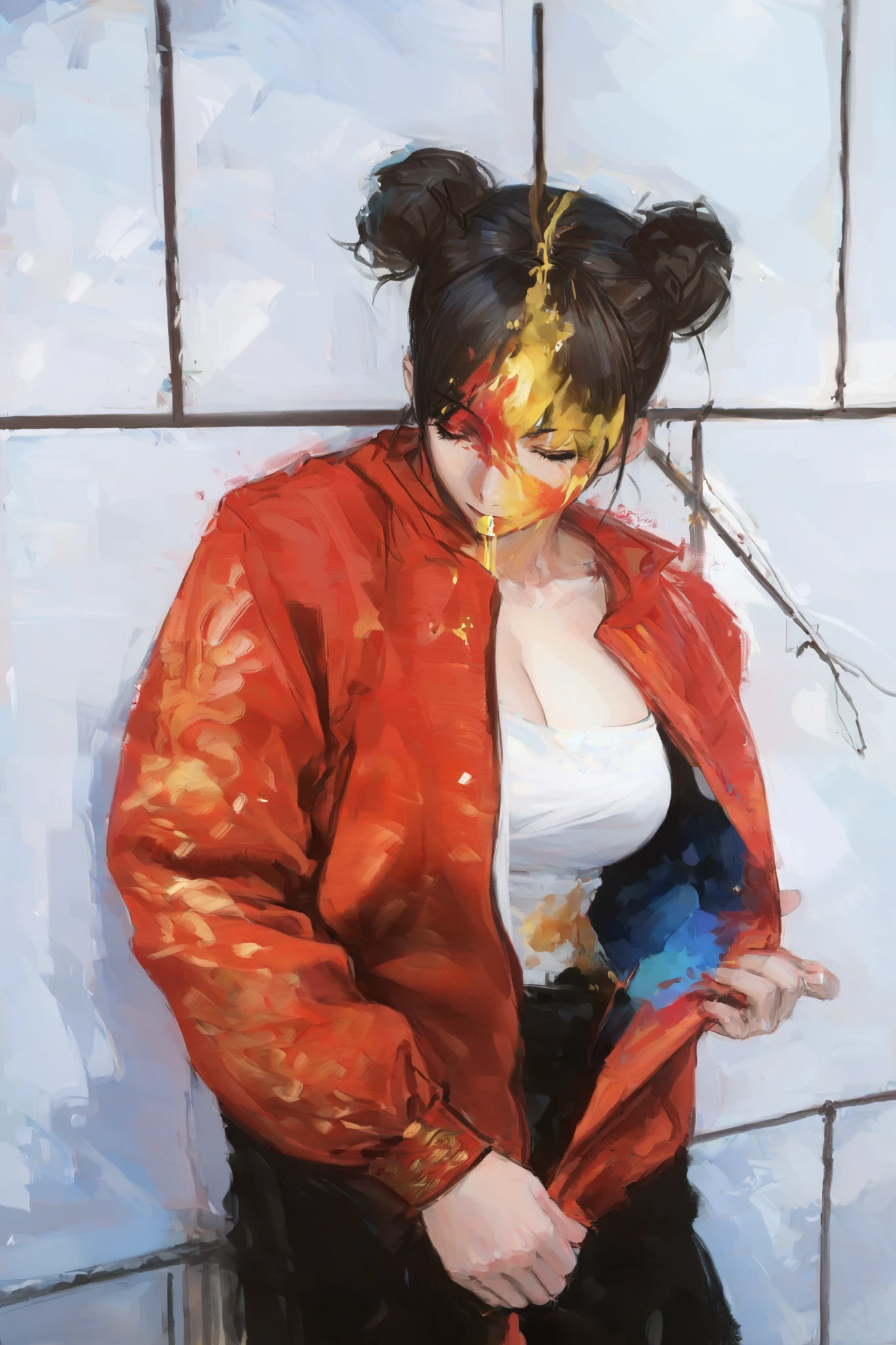 score_9, score_8_up, score_7_up, score_6_up, score_5_up, score_4_up, oil painting, traditional media, realistic,
BREAK
(masterpiece: 1.0), best quality, perfect anatomy, perfect composition, perfection, 4k resolution, absurdres, very aesthetic, professional artwork, absolutely beautiful, classic Renaissance painting, Paint artstyle, paint texture, use of color theory, beautiful, digital painting, digital painting, hyperdetailed painting, use of shape theory,
BREAK
Art