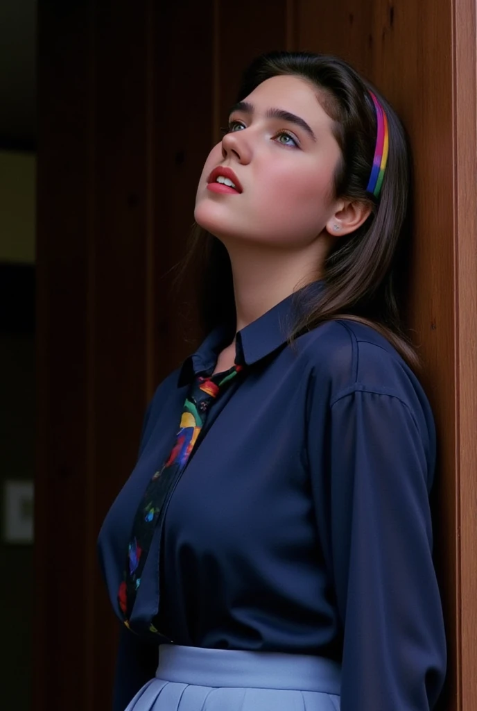 1girl, masterpiece, best quality, 8k, detailed skin texture, detailed cloth texture, beautiful detailed face, intricate details, ultra detailed, Kneeling on the street, dynamics, expression,Glasses, (a bow on her head:1.1), upper body