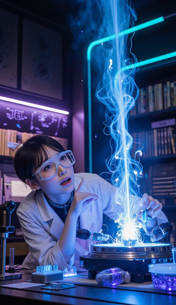 Boy playing with nuclear fusion