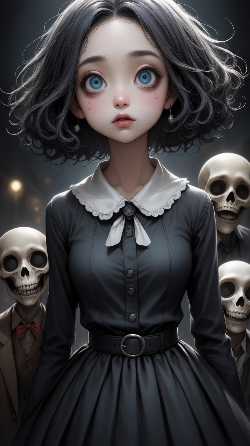 masterpiece, best quality, 1girl, collared shirt, (matter:1.2), (horror:1.25), (star:1.4)<lora:GPTS4 dreamwave full_478773:1>