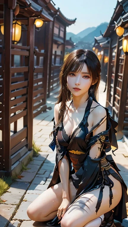 (msterpiece:1.3), (8k, RAW photo, best quality: 1.4), beautiful face, beautiful hairstyle, beautiful detailed eyes, beautiful skin, absurdres, attractive, ultra high res, highly detailed,NSFW, 1 girl in abandoned underground room, big breast,facial close up,necklace,arms behind back,evil smile,show vagina,bdsm,knife,vaginal object insertion,light long hair, ultra detailed skin,Heavy makeup, flower hairpin, naked,colorful patterned JK, dirty ground,lying on a rock,exposed pussy,stockings,Extreme vaginal dilation,bondage,dirty rock,sexy Tattoo on uterus,